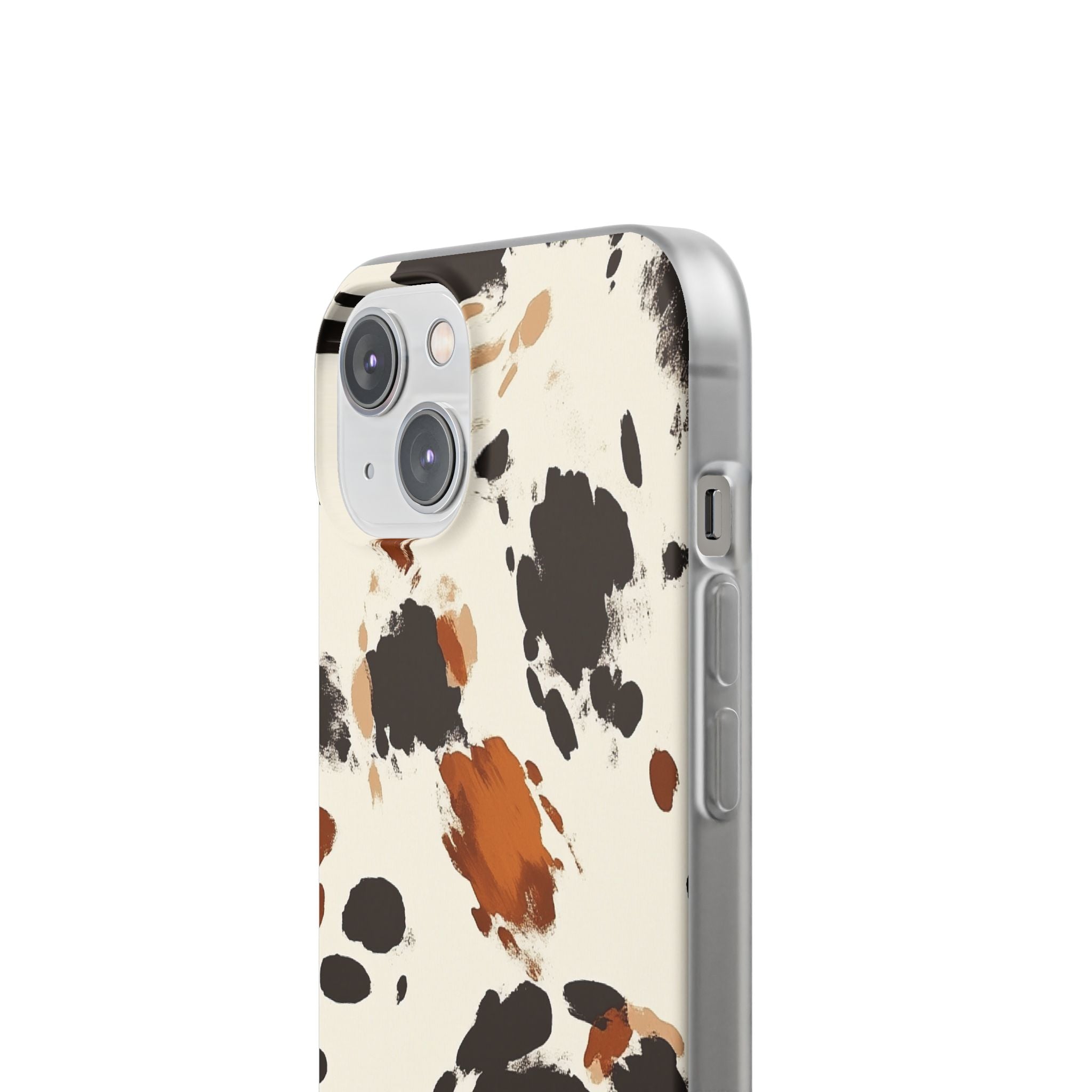 Brown Cow Print Phone Case, Artsulli - Art is Long, Life is Short, Phone Case, , , , , , ,