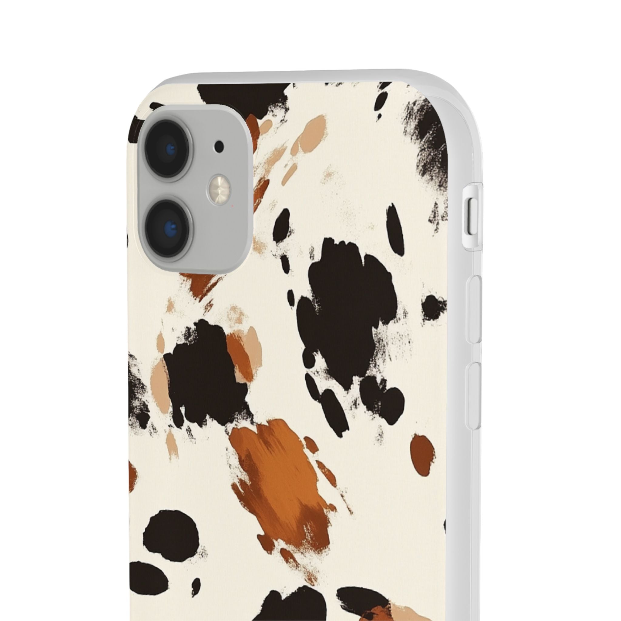 Brown Cow Print Phone Case, Artsulli - Art is Long, Life is Short, Phone Case, , , , , , ,