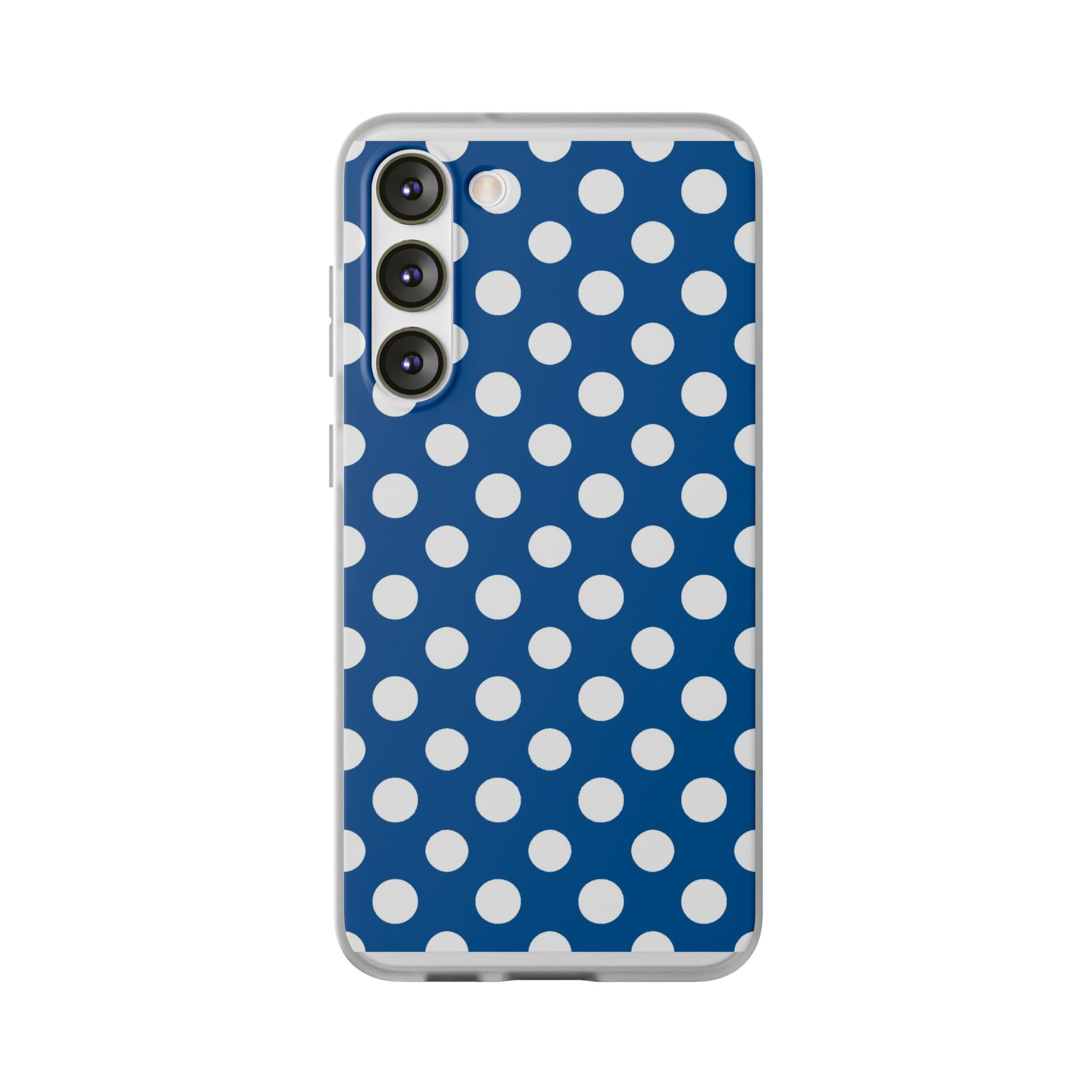 Blue and White Polka Dot iPhone Case, Artsulli - Art is Long, Life is Short, Phone Case, Size, Samsung Galaxy S23 Plus with gift packaging, , , , , 26021289328874329513