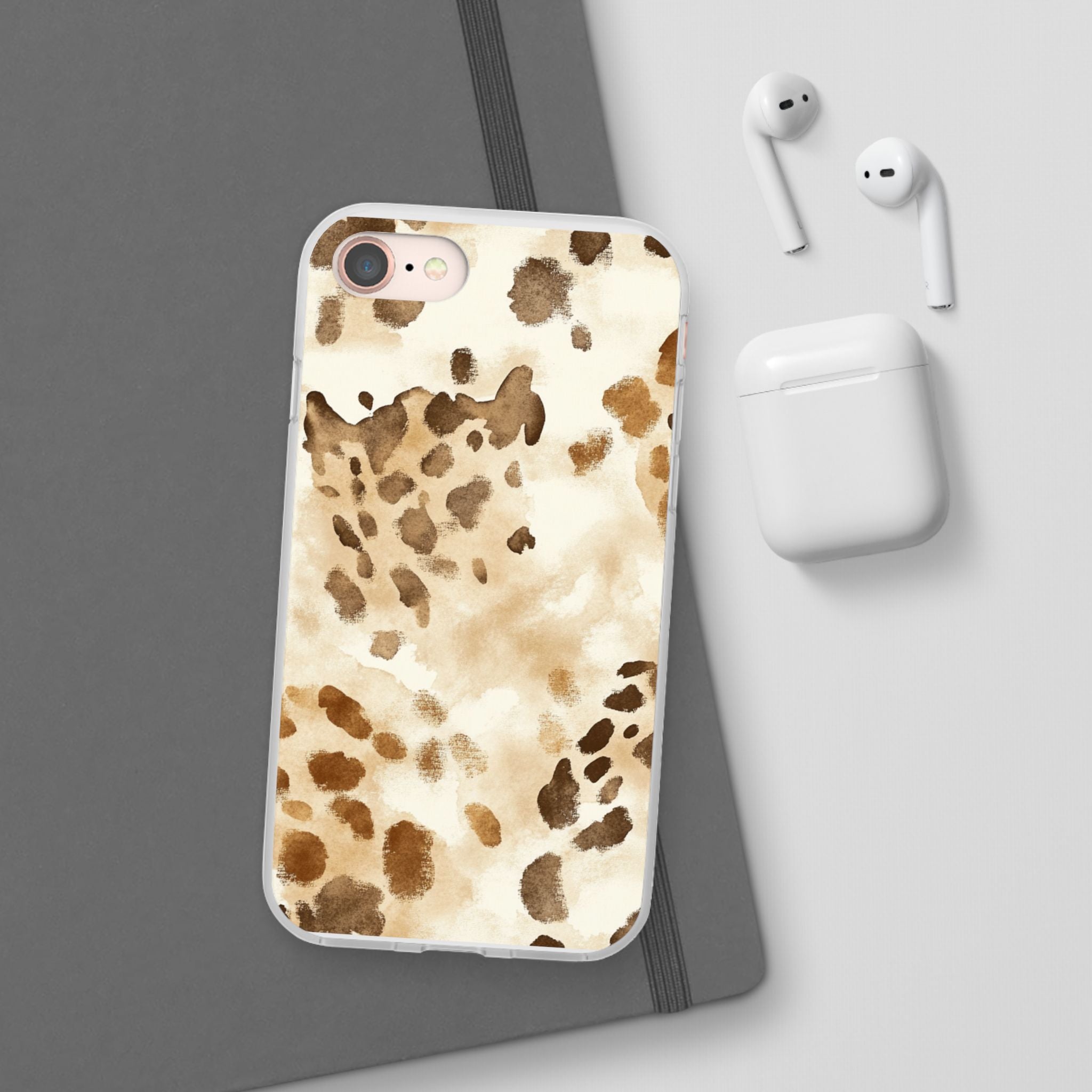 Brown and Beige Watercolor Dalmatian Phone Case, Artsulli - Art is Long, Life is Short, Phone Case, , , , , , ,