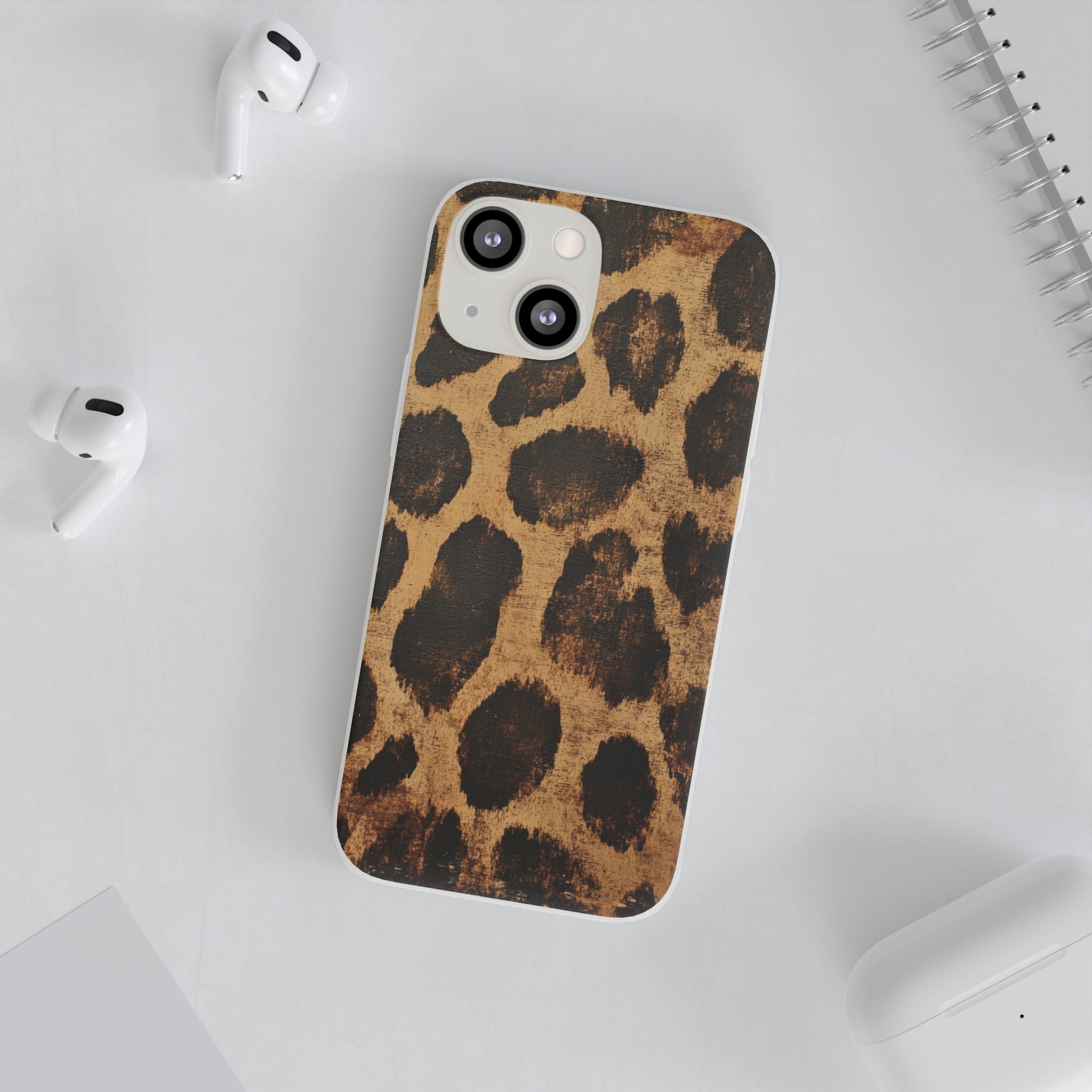 Brown Leopard Print iPhone Case, Artsulli - Art is Long, Life is Short, Phone Case, , , , , , ,