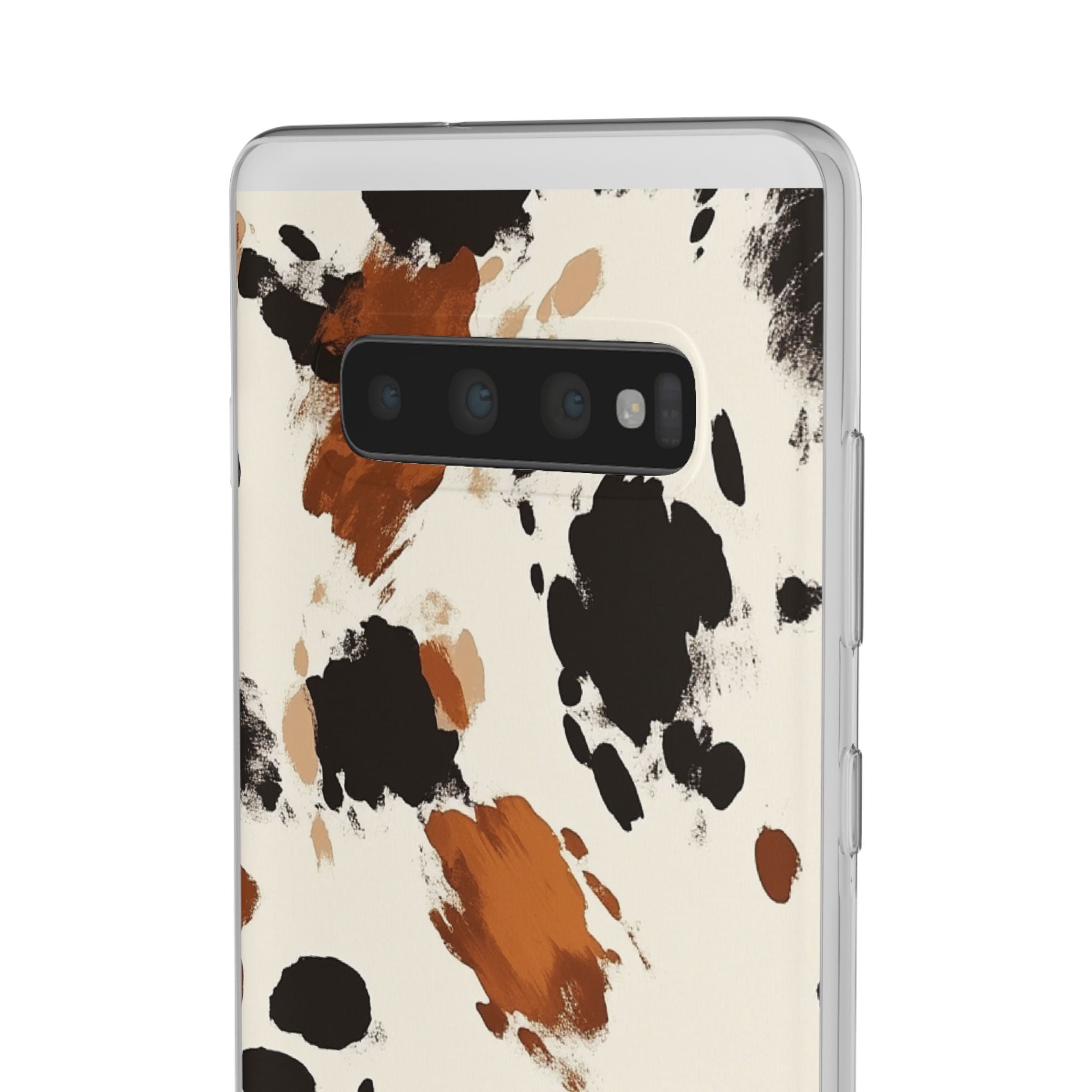 Brown Cow Print Phone Case, Artsulli - Art is Long, Life is Short, Phone Case, , , , , , ,