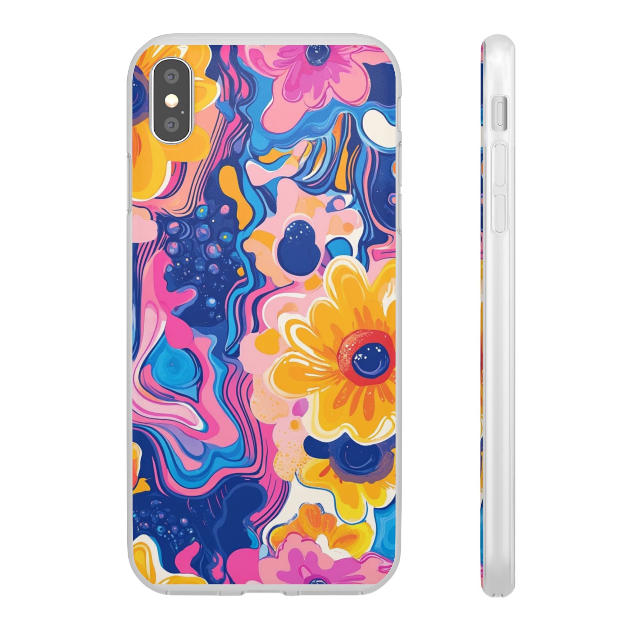 Psychedelic Floral iPhone Case, Artsulli - Art is Long, Life is Short, Phone Case, Size, iPhone XS MAX, , , , , 31167529456359068849