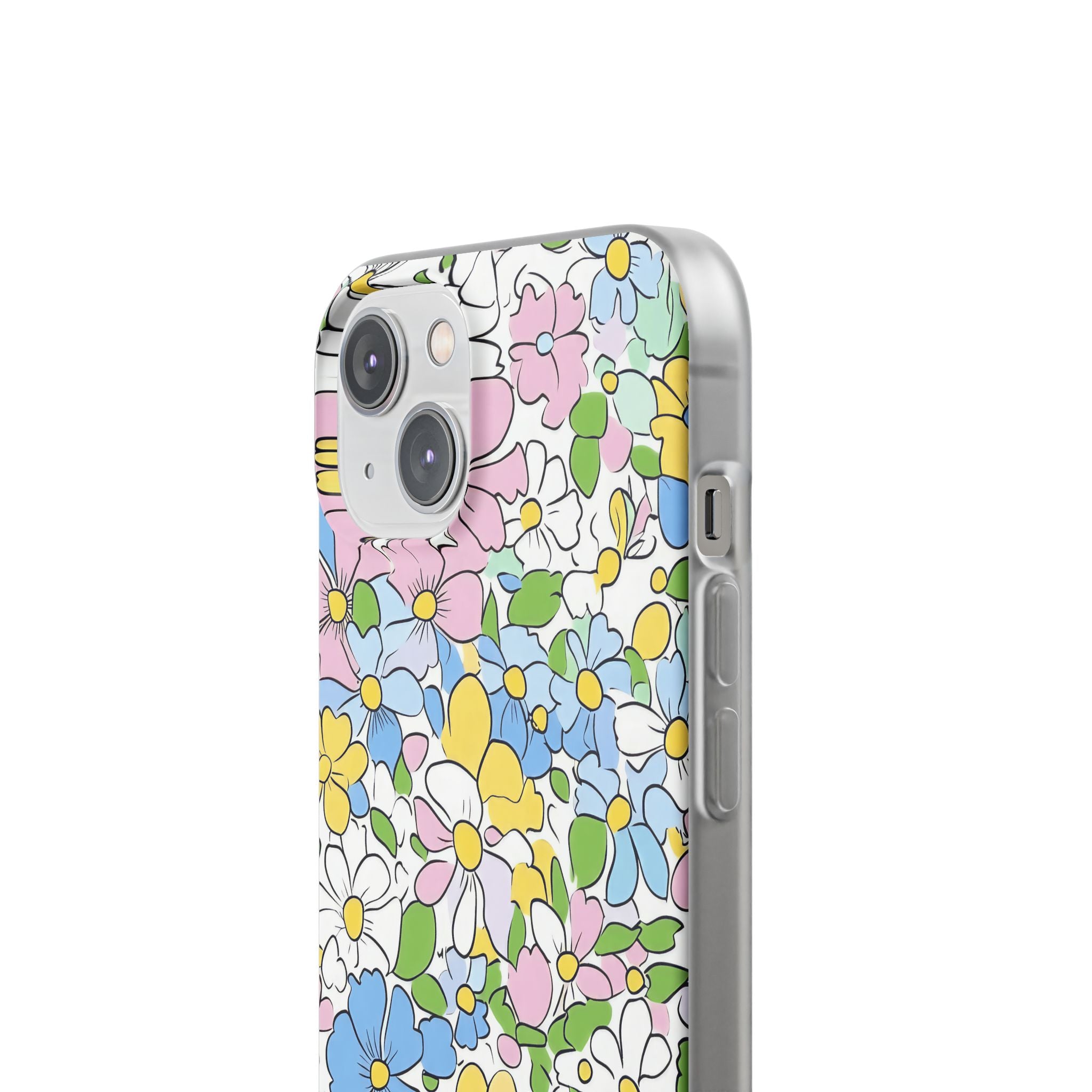 Colorful Floral Clear Flexi Case, Artsulli - Art is Long, Life is Short, Phone Case, , , , , , ,