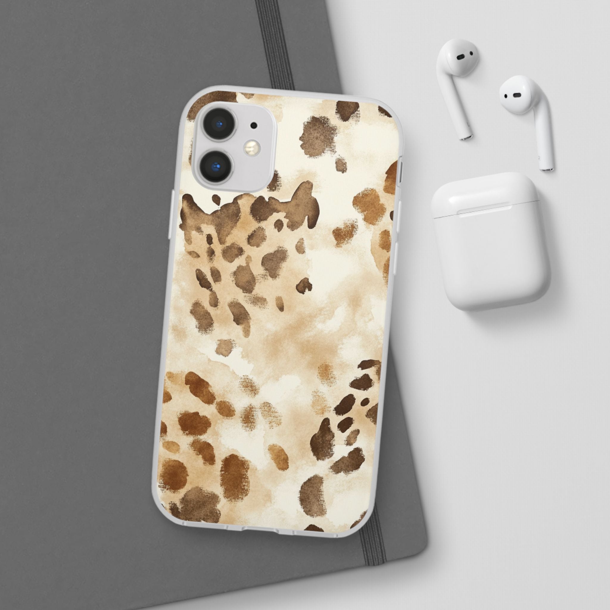Brown and Beige Watercolor Dalmatian Phone Case, Artsulli - Art is Long, Life is Short, Phone Case, , , , , , ,