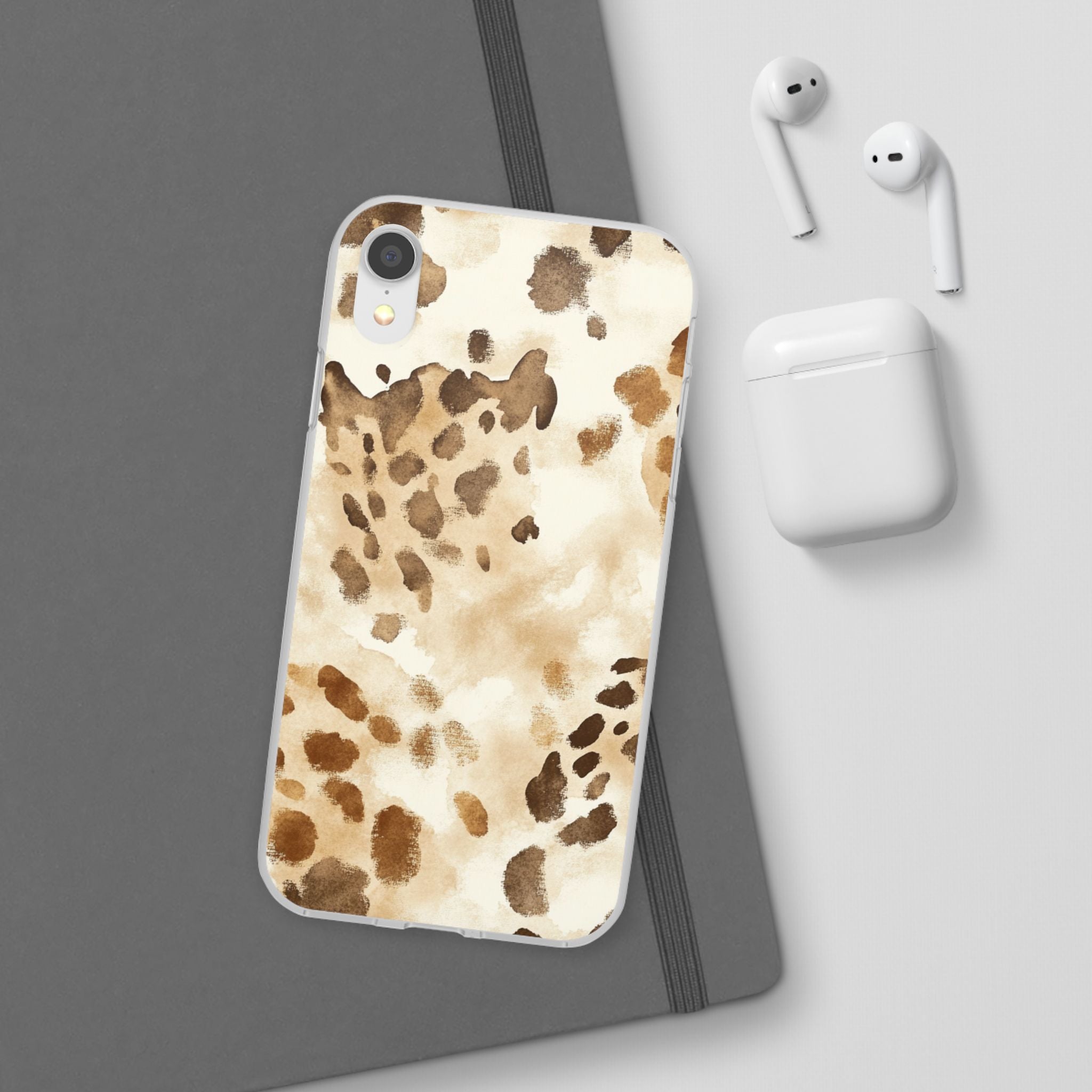 Brown and Beige Watercolor Dalmatian Phone Case, Artsulli - Art is Long, Life is Short, Phone Case, , , , , , ,