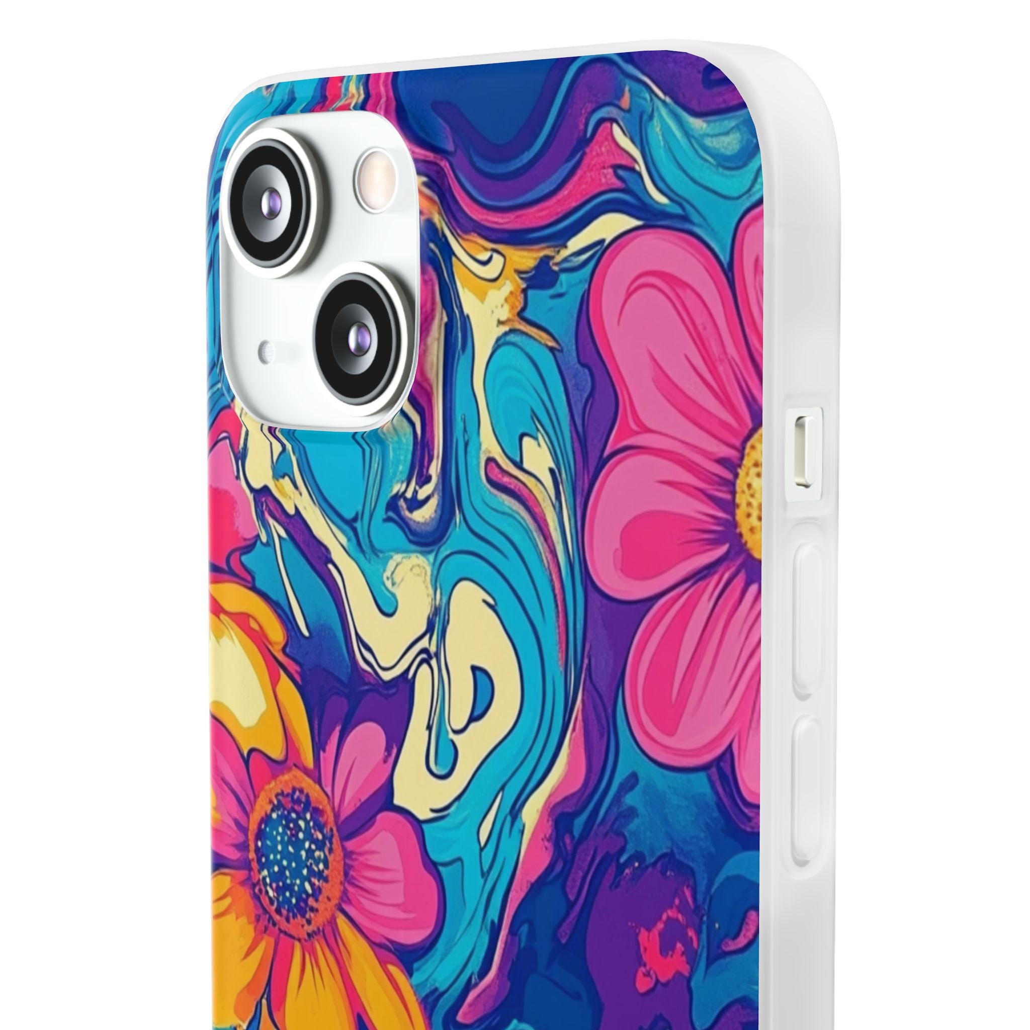 Vibrant Psychedelic Floral Flexi Case, Artsulli - Art is Long, Life is Short, Phone Case, , , , , , ,