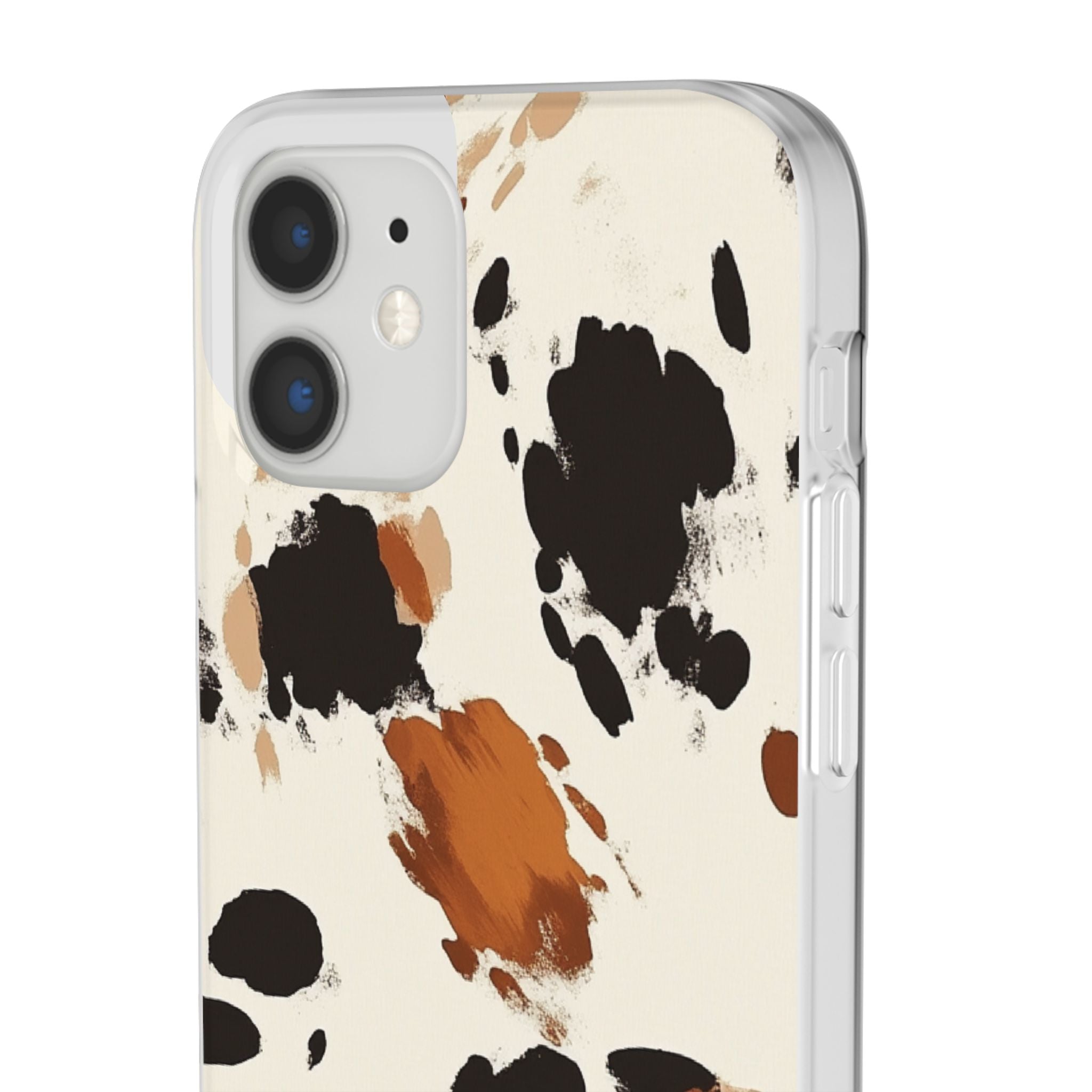 Brown Cow Print Phone Case, Artsulli - Art is Long, Life is Short, Phone Case, , , , , , ,