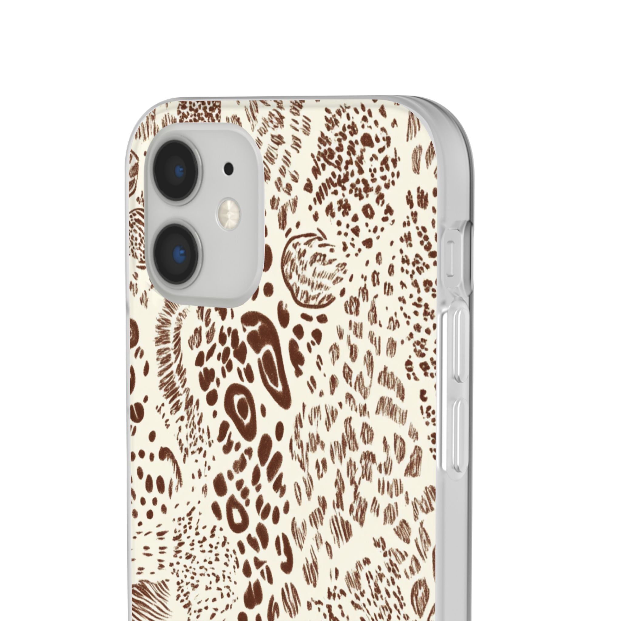 Brown Animal Print Flexi Case, Artsulli - Art is Long, Life is Short, Phone Case, , , , , , ,