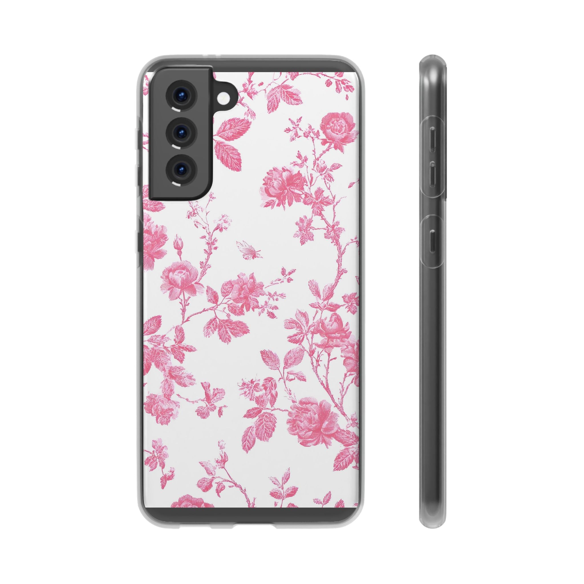 Pink and White Floral iPhone Case