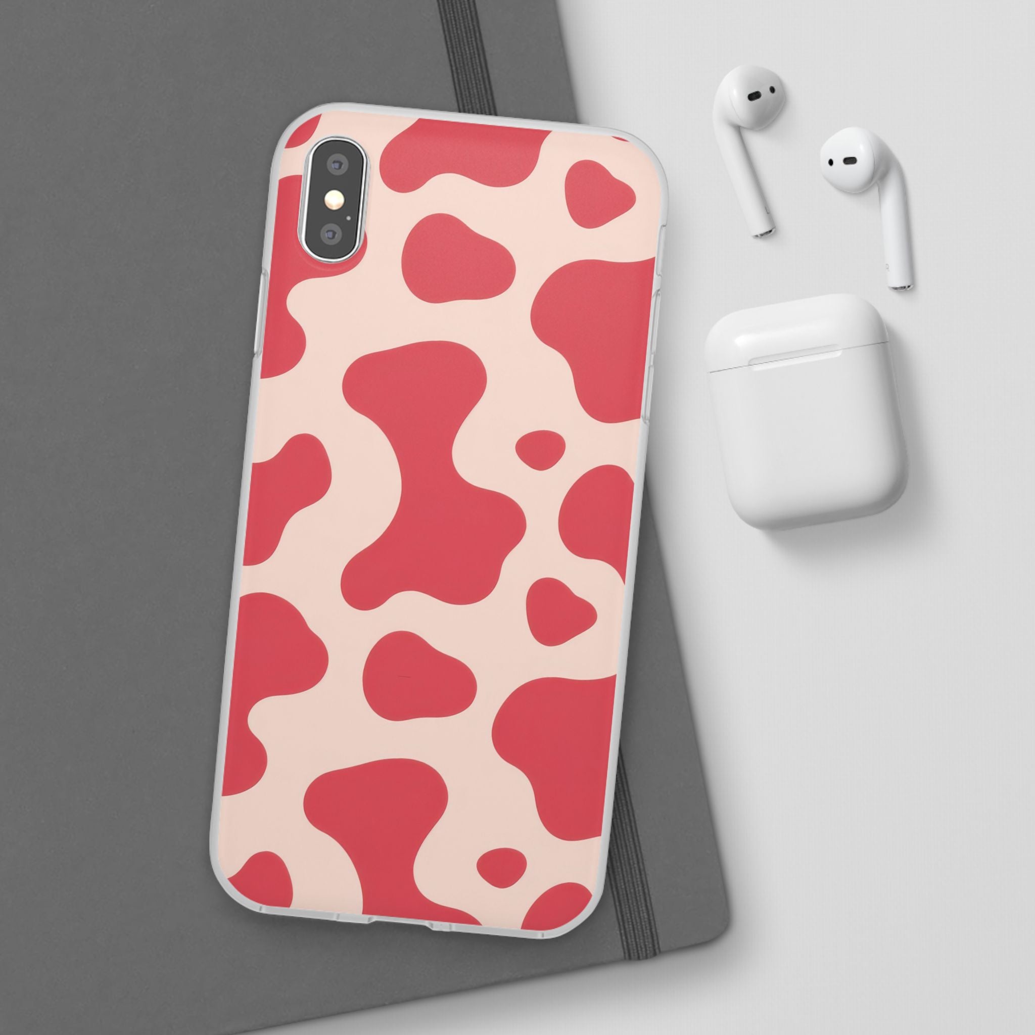 Red Jungle Cow Flexi Cases, Artsulli - Art is Long, Life is Short, Phone Case, , , , , , ,