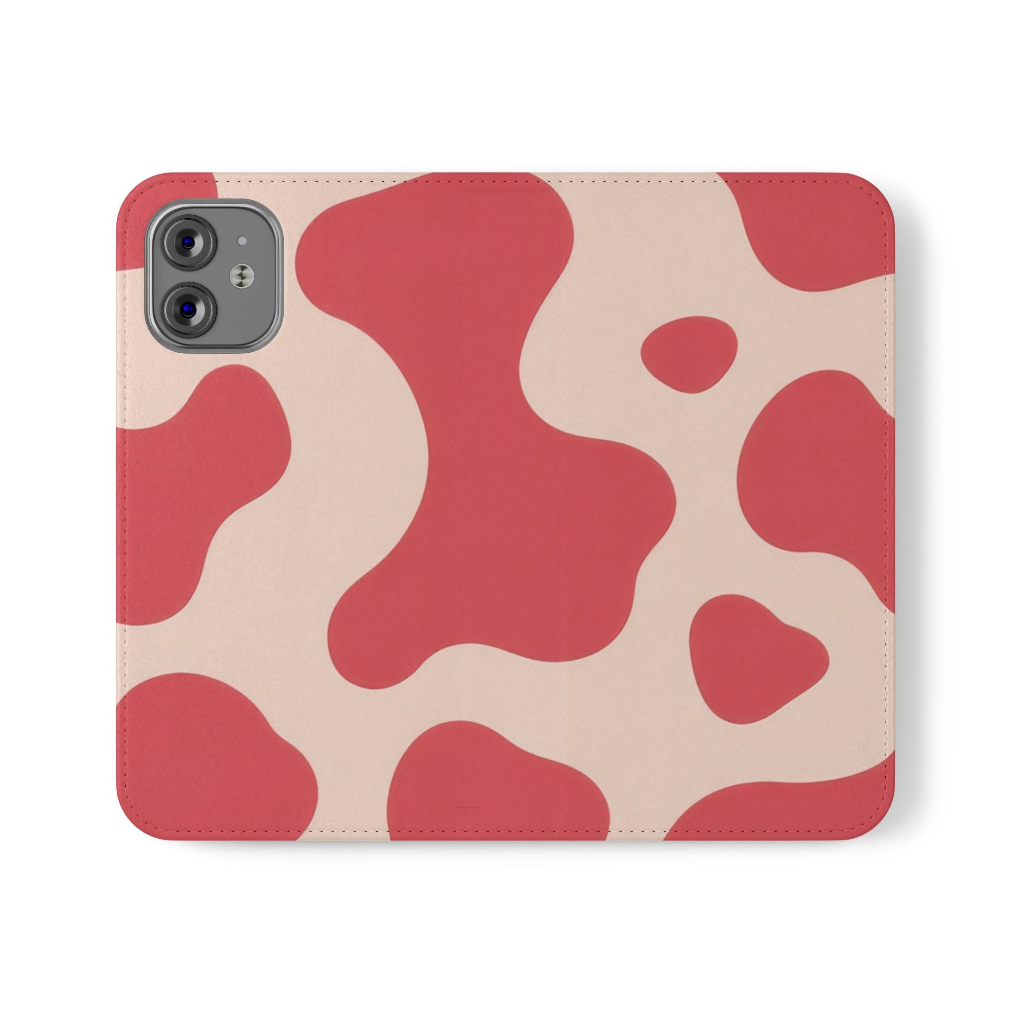 Red Jungle Cow Flip Cases, Artsulli - Art is Long, Life is Short, Phone Case, Size, iPhone 12 Mini, , , , , 92505316823942034185