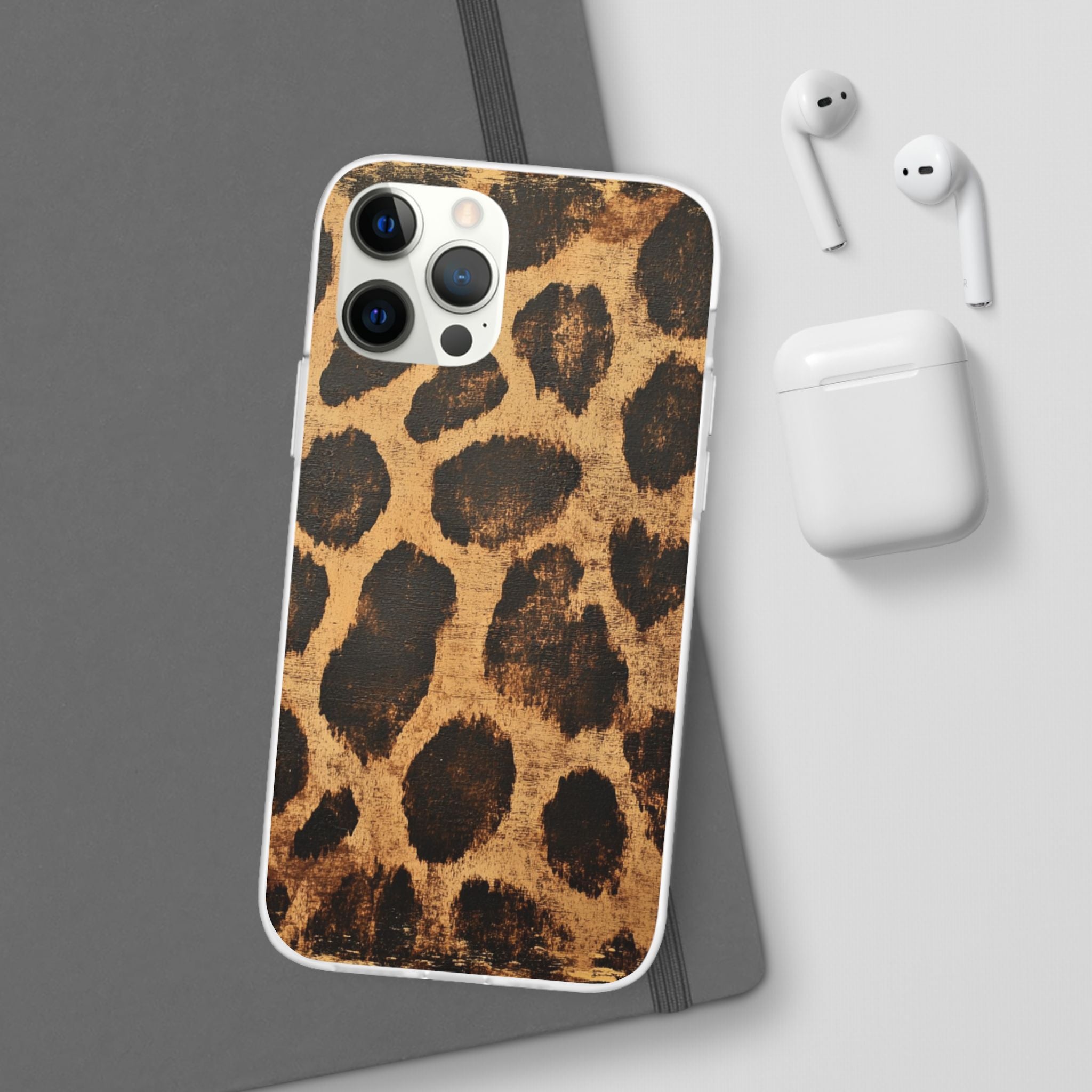 Brown Leopard Print iPhone Case, Artsulli - Art is Long, Life is Short, Phone Case, , , , , , ,