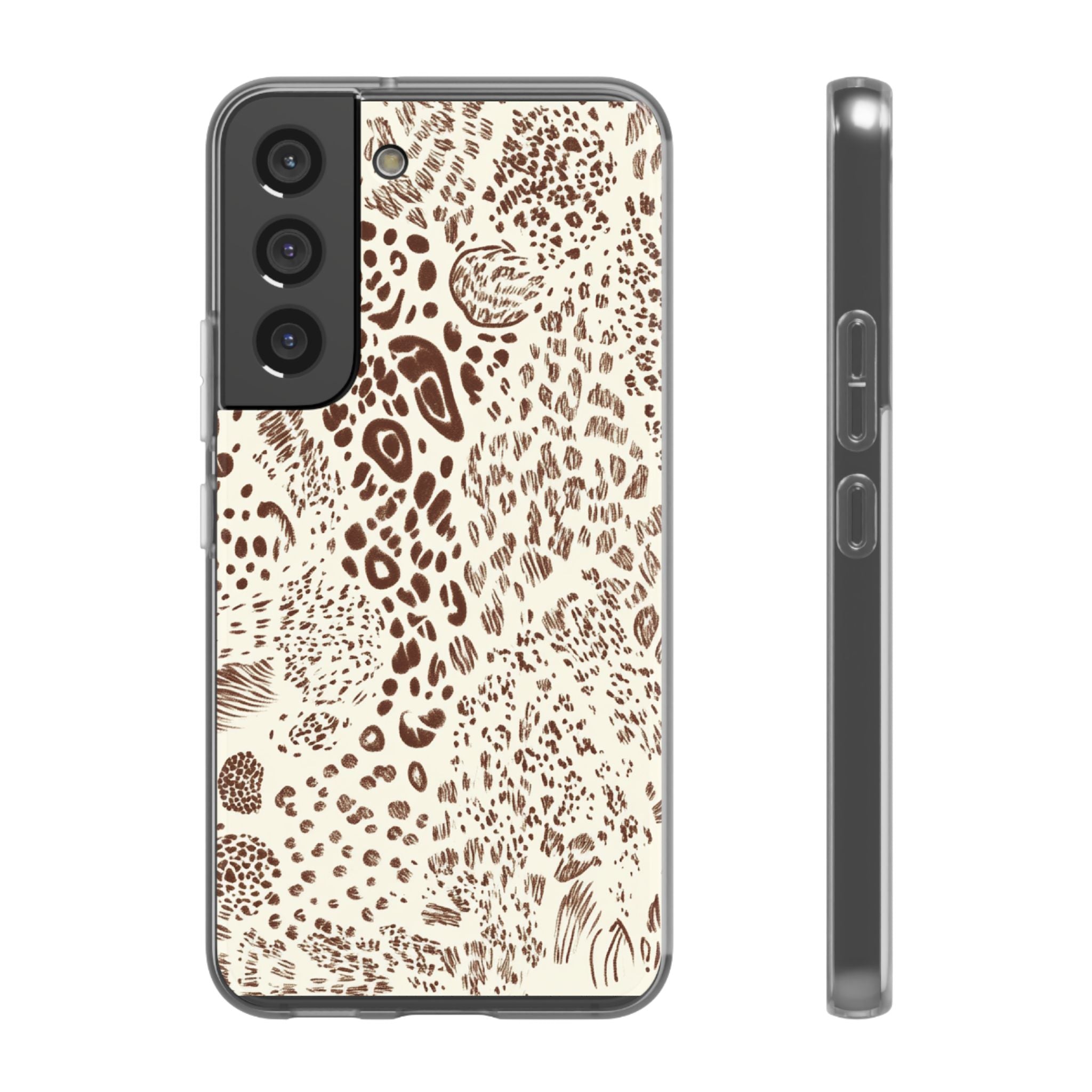 Brown Animal Print Flexi Case, Artsulli - Art is Long, Life is Short, Phone Case, Size, Samsung Galaxy S22, , , , , 28306331907535378275