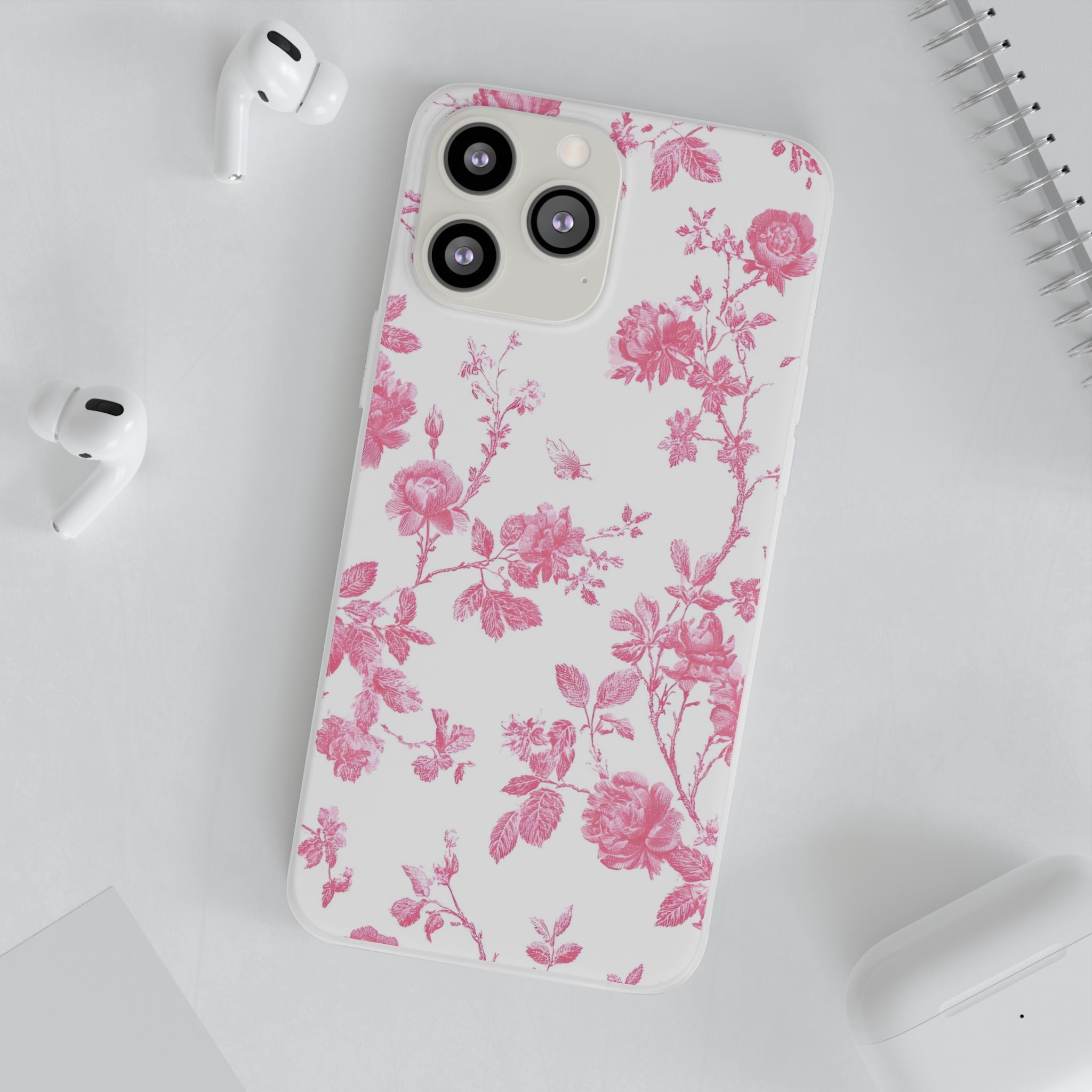 Pink and White Floral iPhone Case