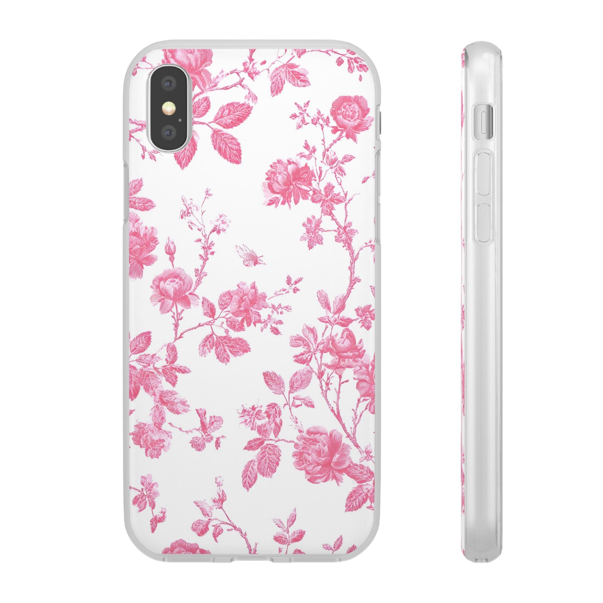 Pink and White Floral iPhone Case