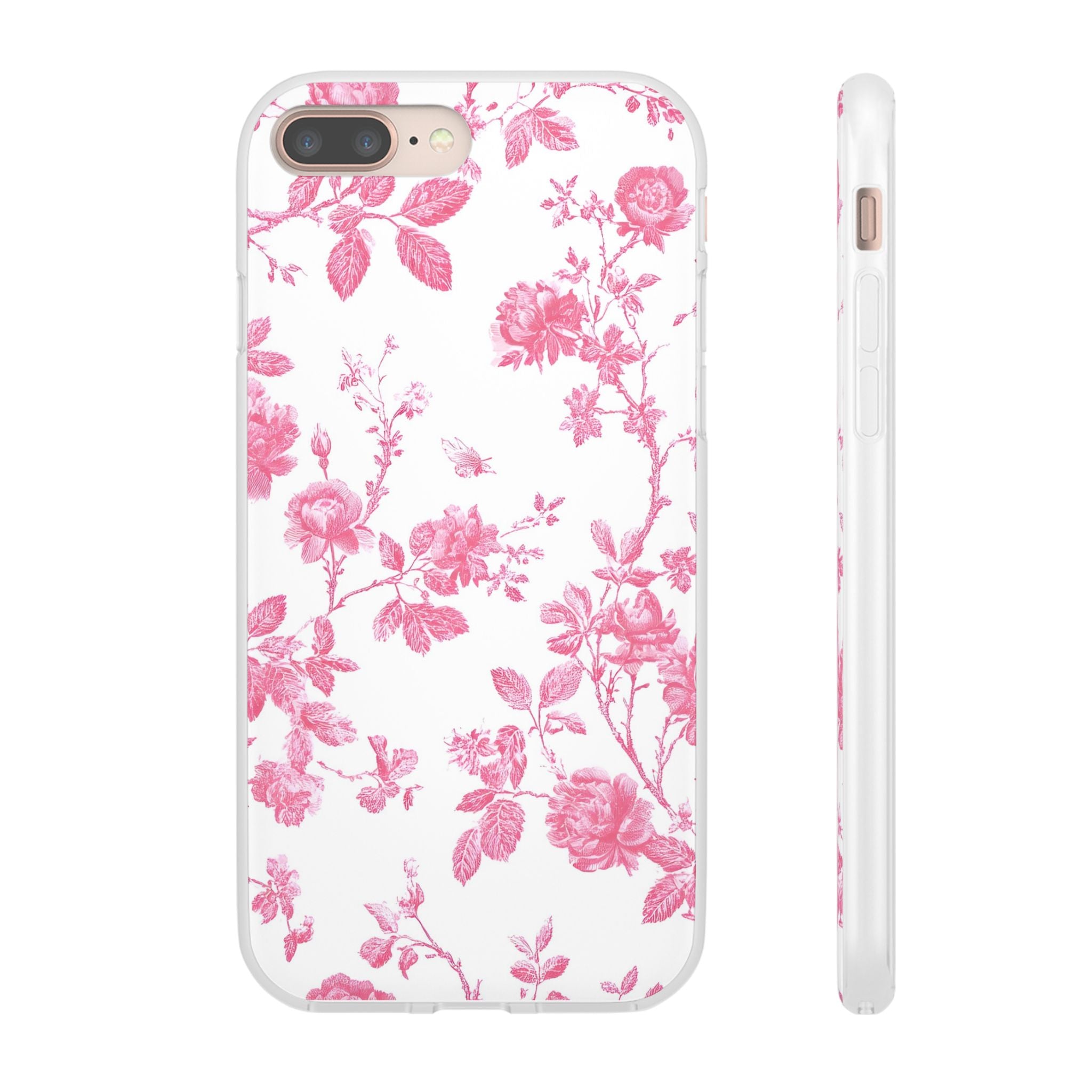 Pink and White Floral iPhone Case