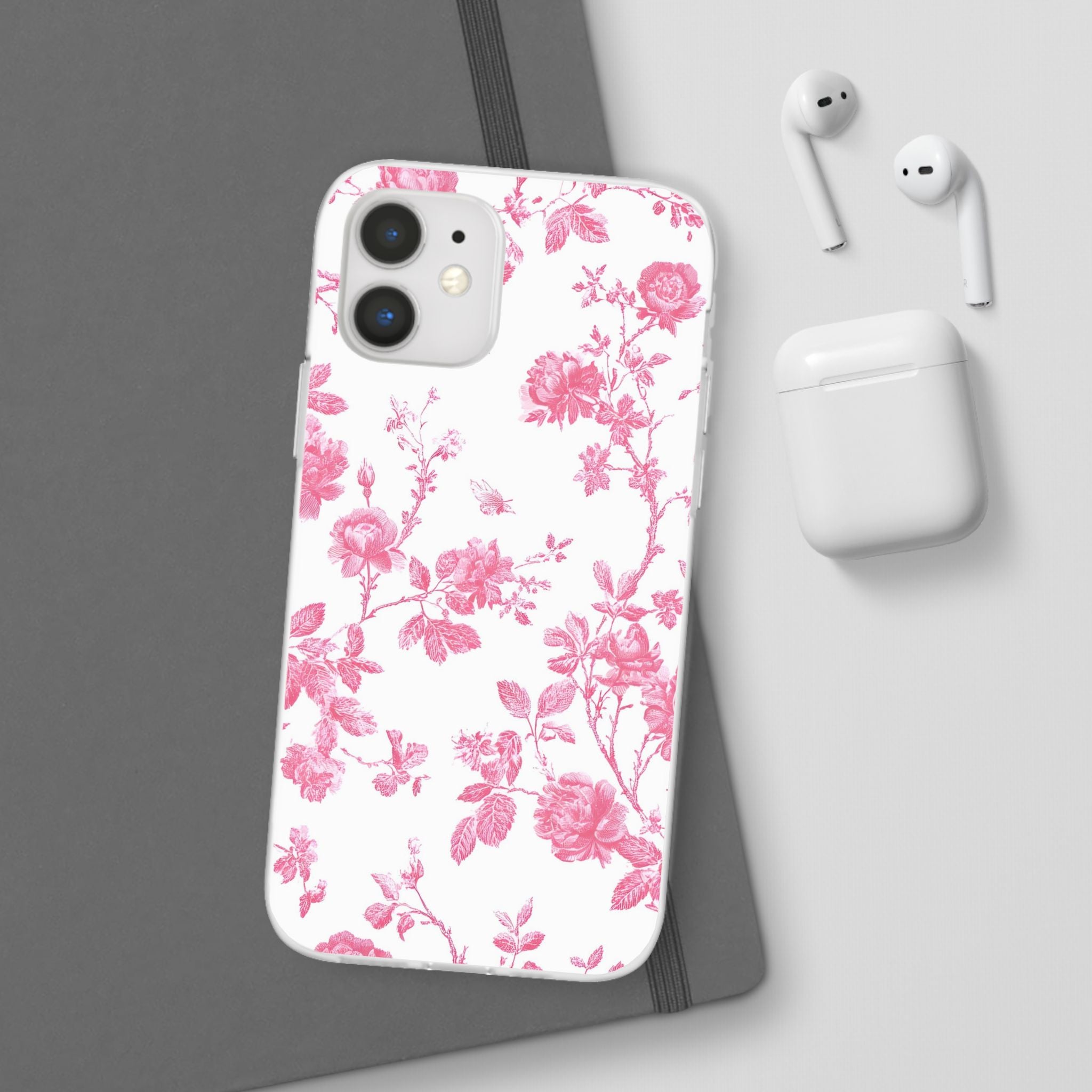 Pink and White Floral iPhone Case