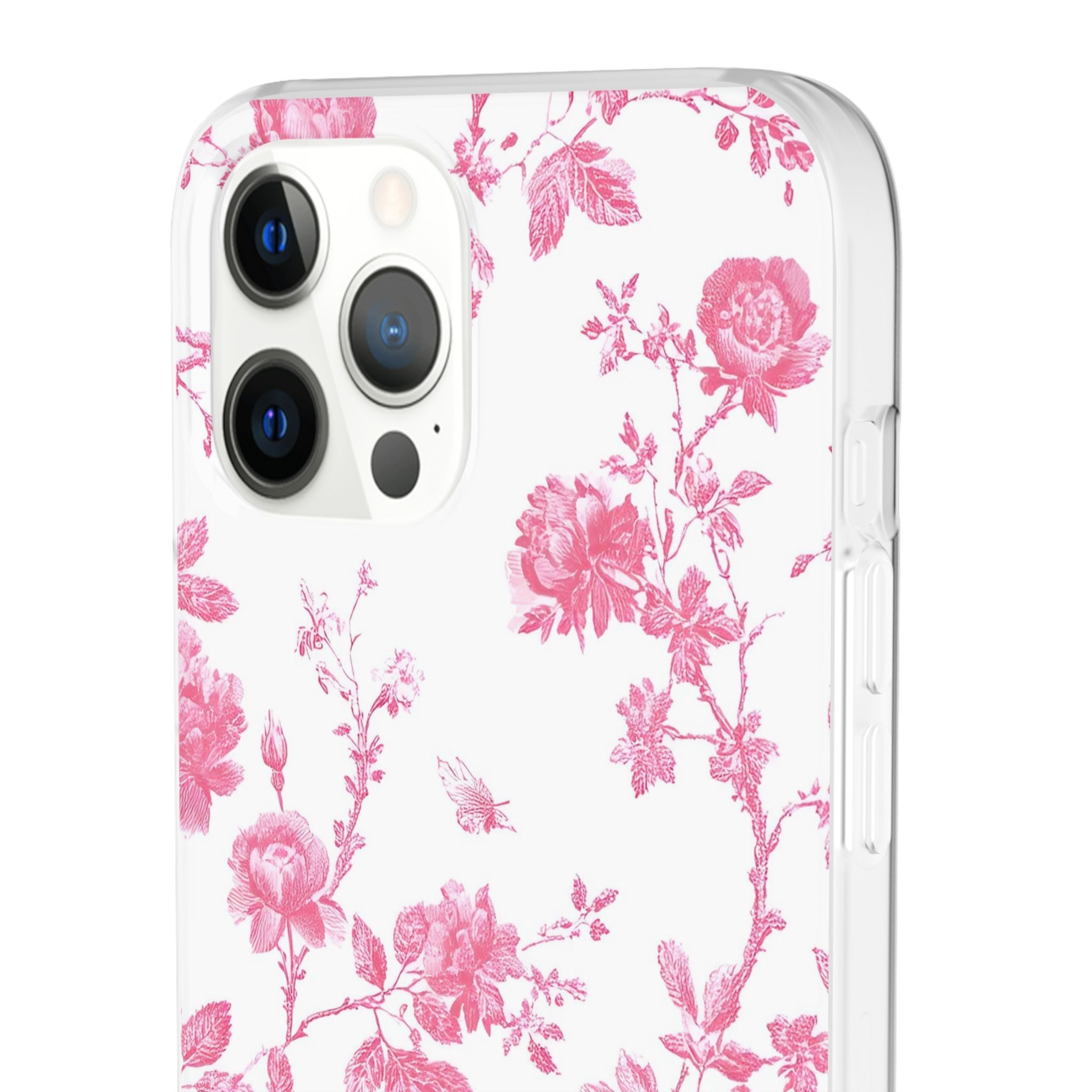 Pink and White Floral iPhone Case