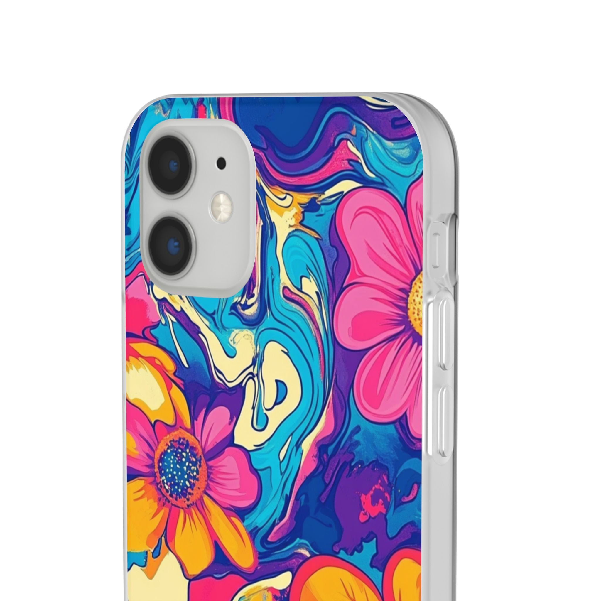 Vibrant Psychedelic Floral Flexi Case, Artsulli - Art is Long, Life is Short, Phone Case, , , , , , ,