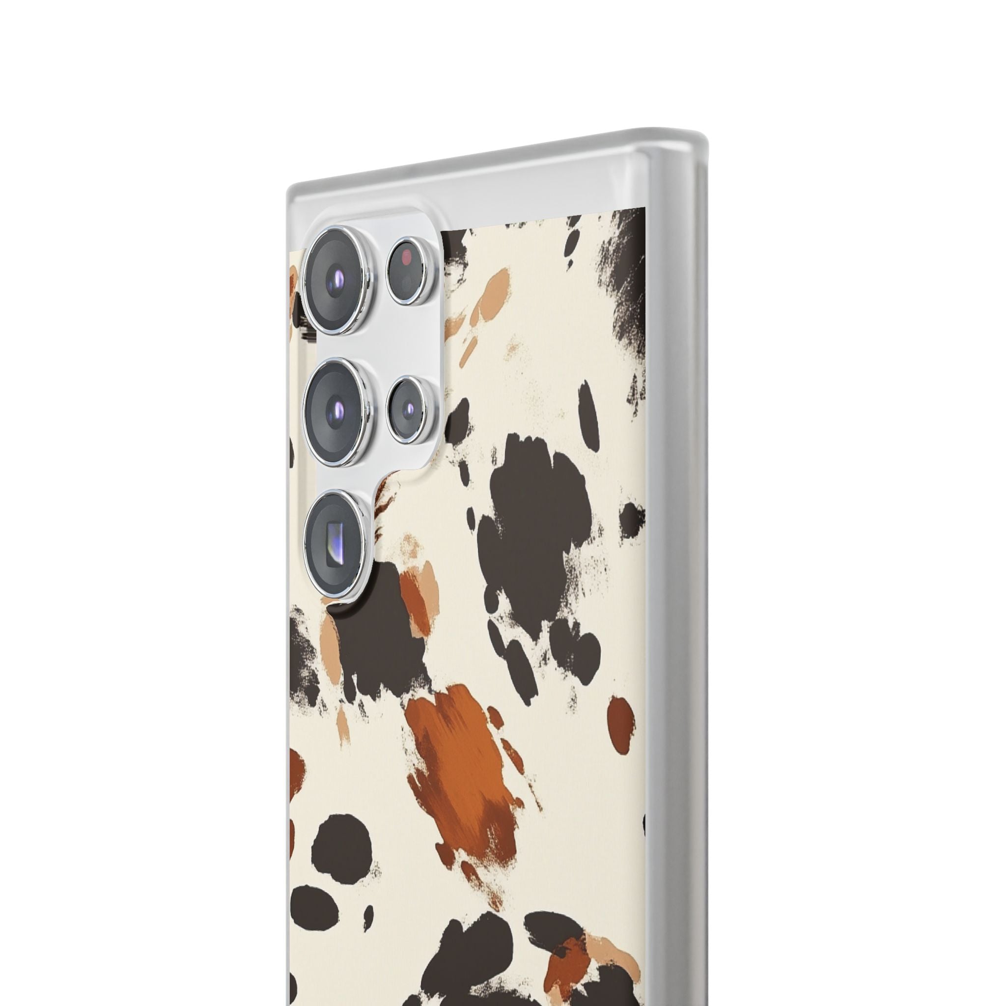 Brown Cow Print Phone Case, Artsulli - Art is Long, Life is Short, Phone Case, , , , , , ,