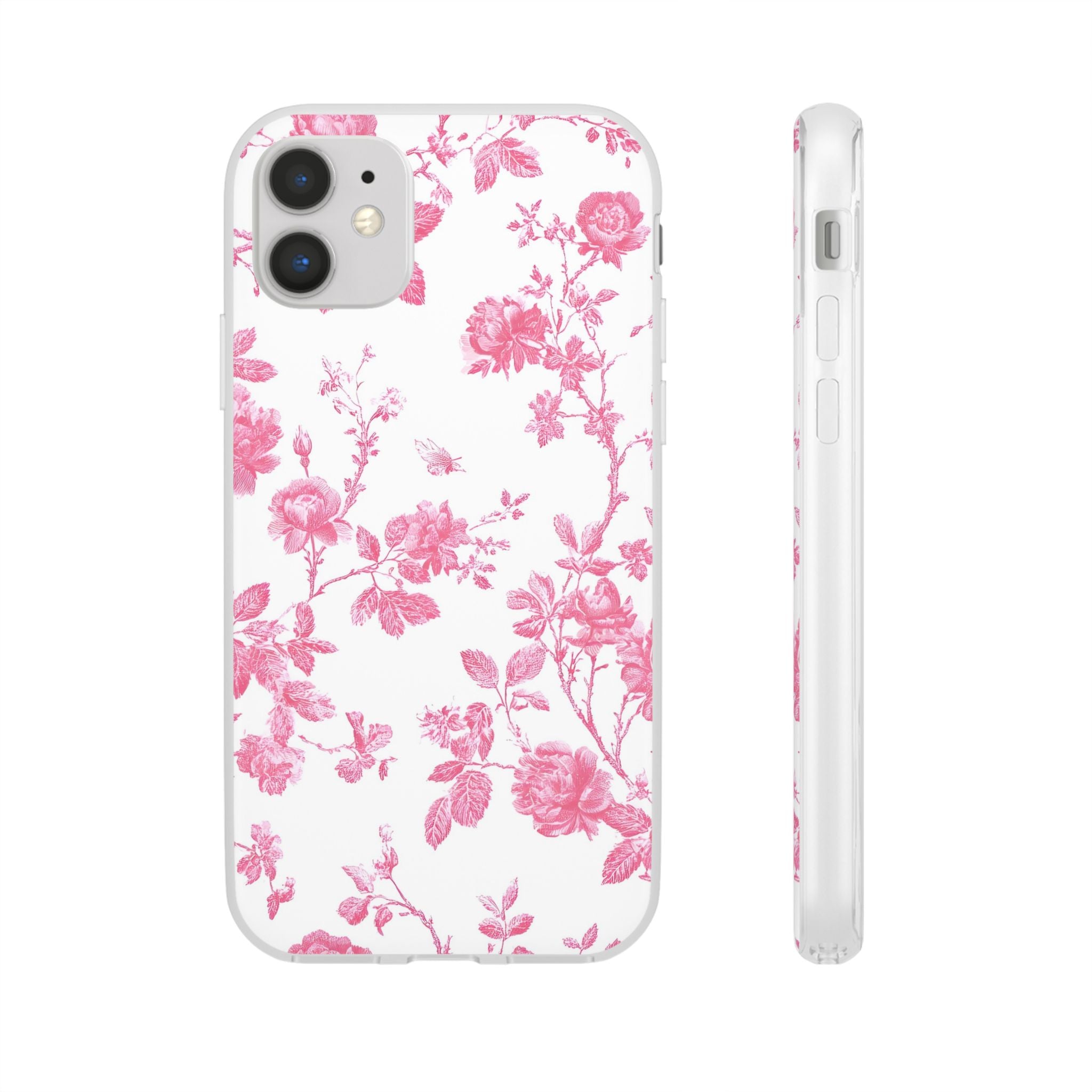 Pink and White Floral iPhone Case