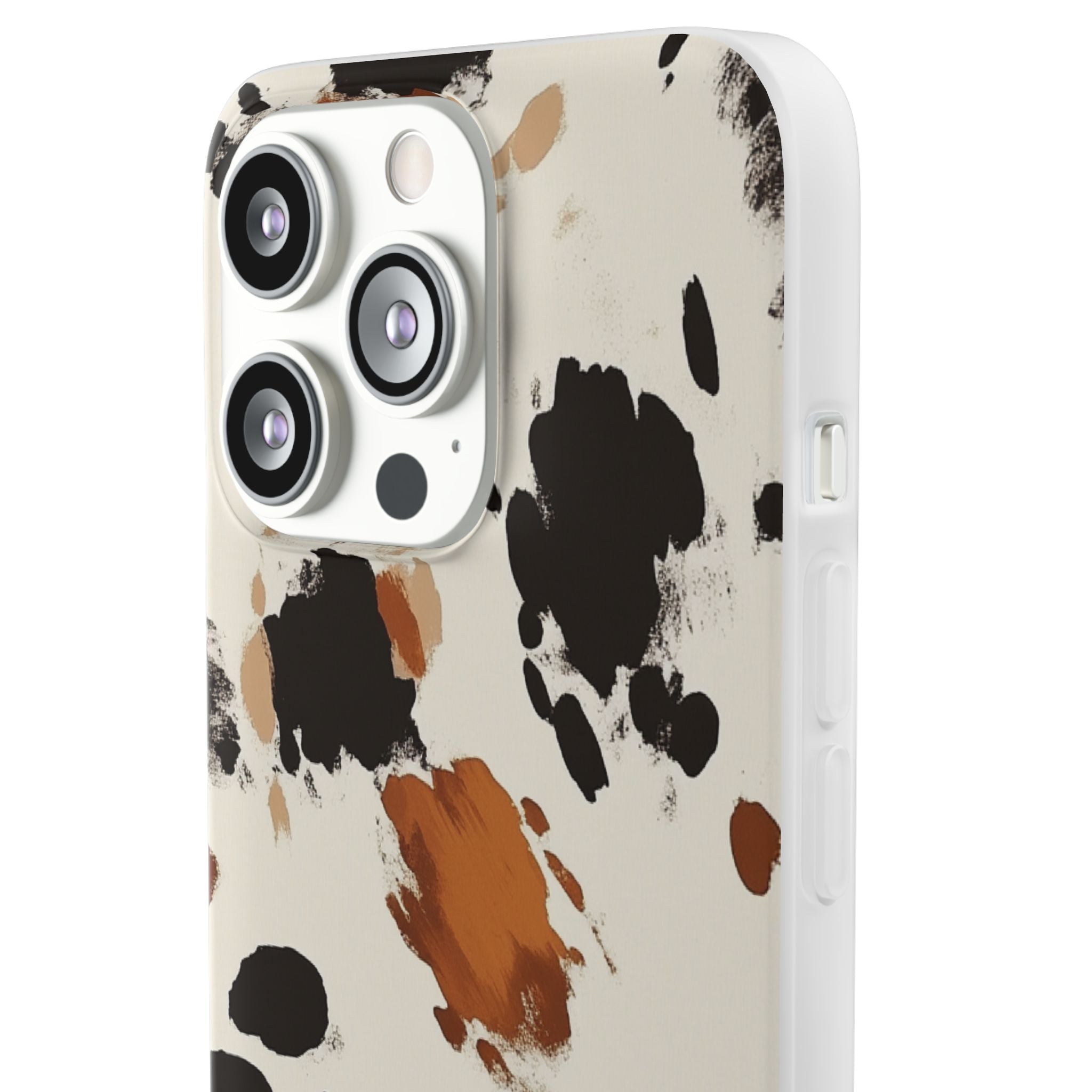 Brown Cow Print Phone Case, Artsulli - Art is Long, Life is Short, Phone Case, , , , , , ,