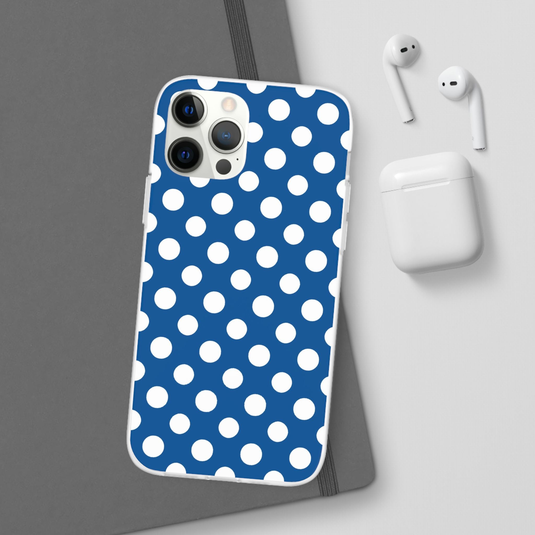 Blue and White Polka Dot iPhone Case, Artsulli - Art is Long, Life is Short, Phone Case, , , , , , ,
