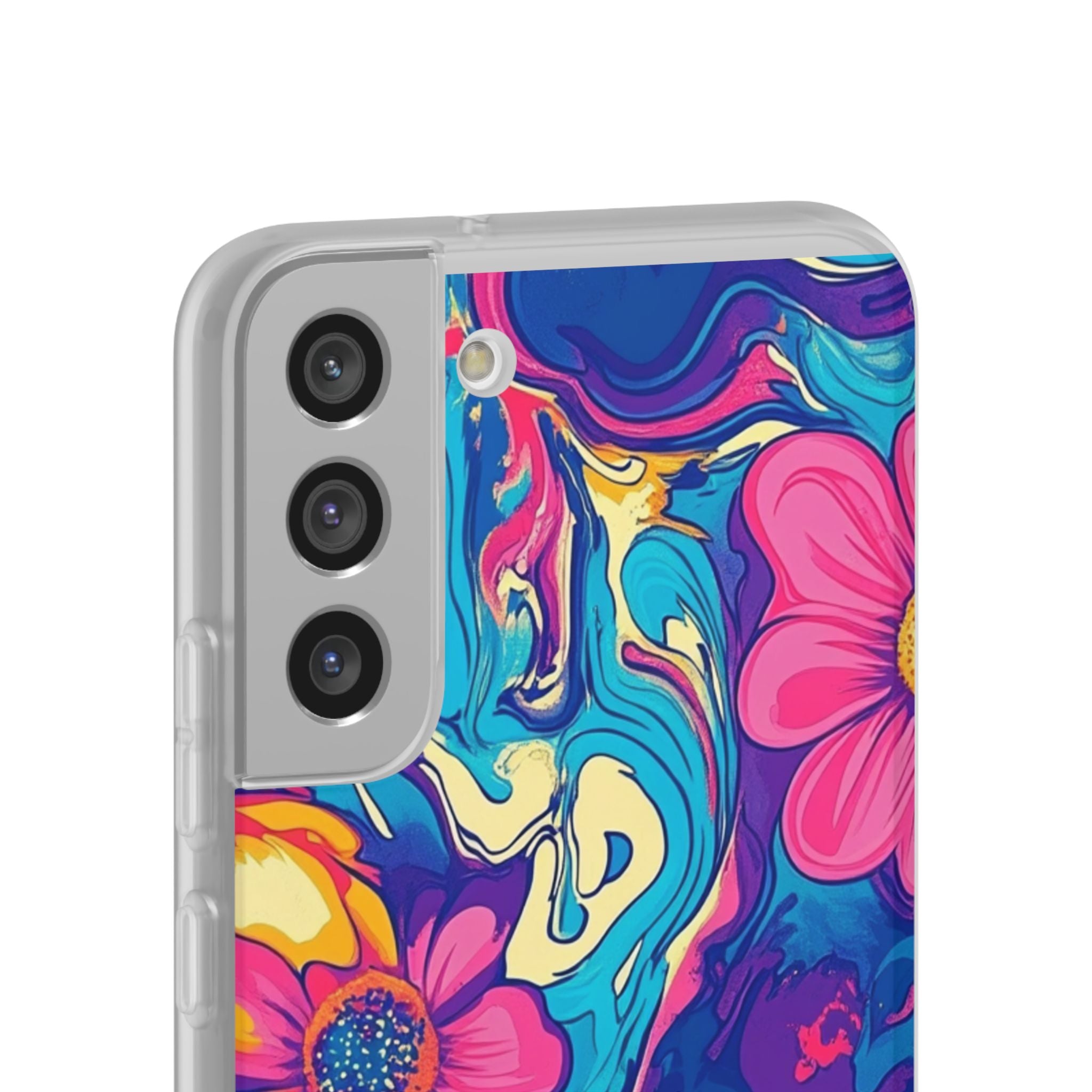 Vibrant Psychedelic Floral Flexi Case, Artsulli - Art is Long, Life is Short, Phone Case, , , , , , ,