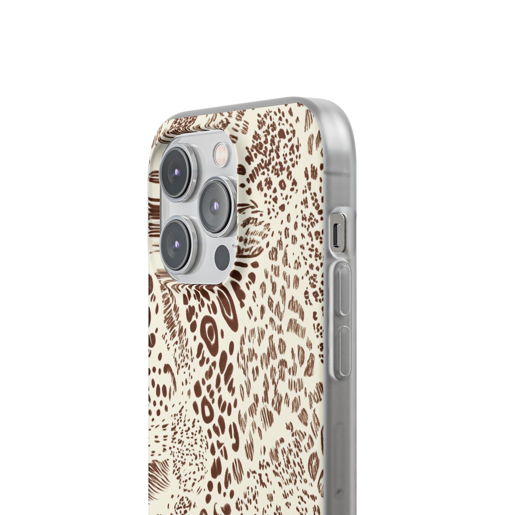 Brown Animal Print Flexi Case, Artsulli - Art is Long, Life is Short, Phone Case, , , , , , ,