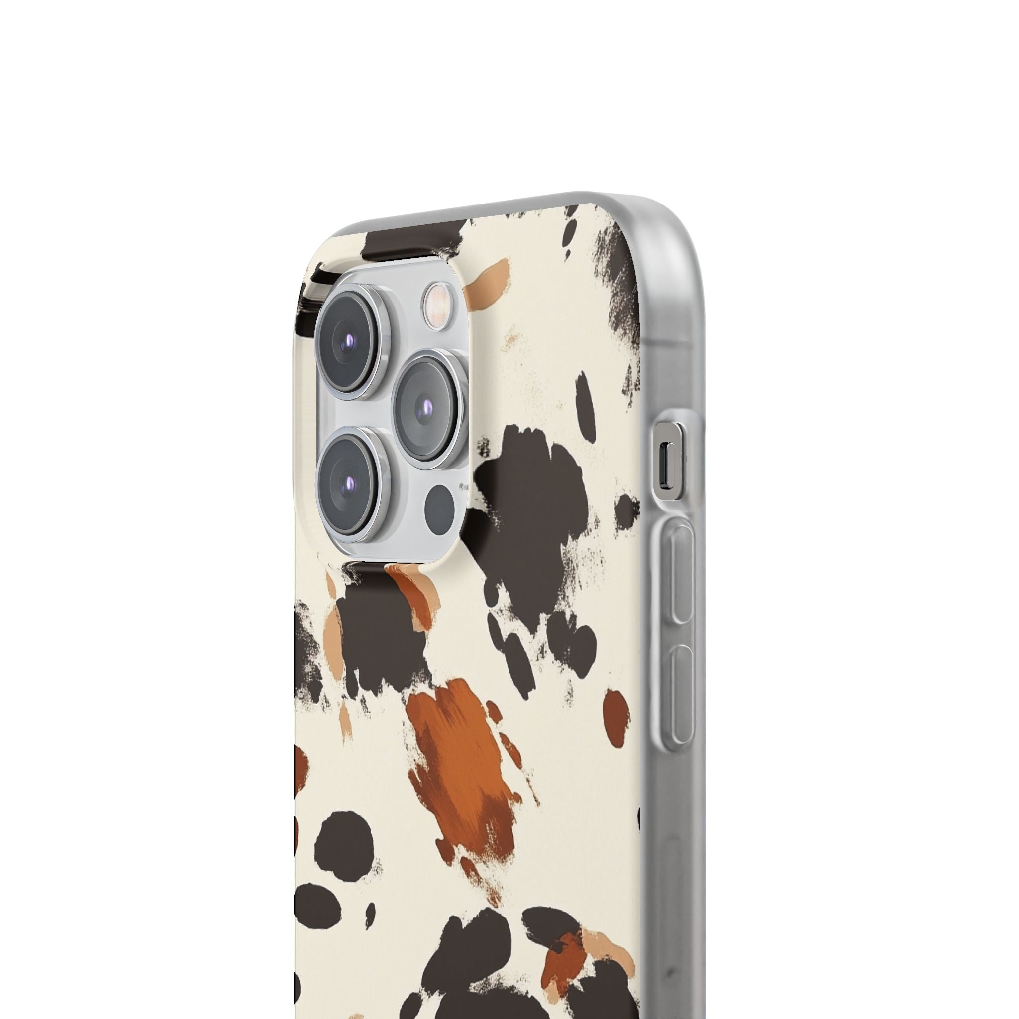 Brown Cow Print Phone Case, Artsulli - Art is Long, Life is Short, Phone Case, , , , , , ,
