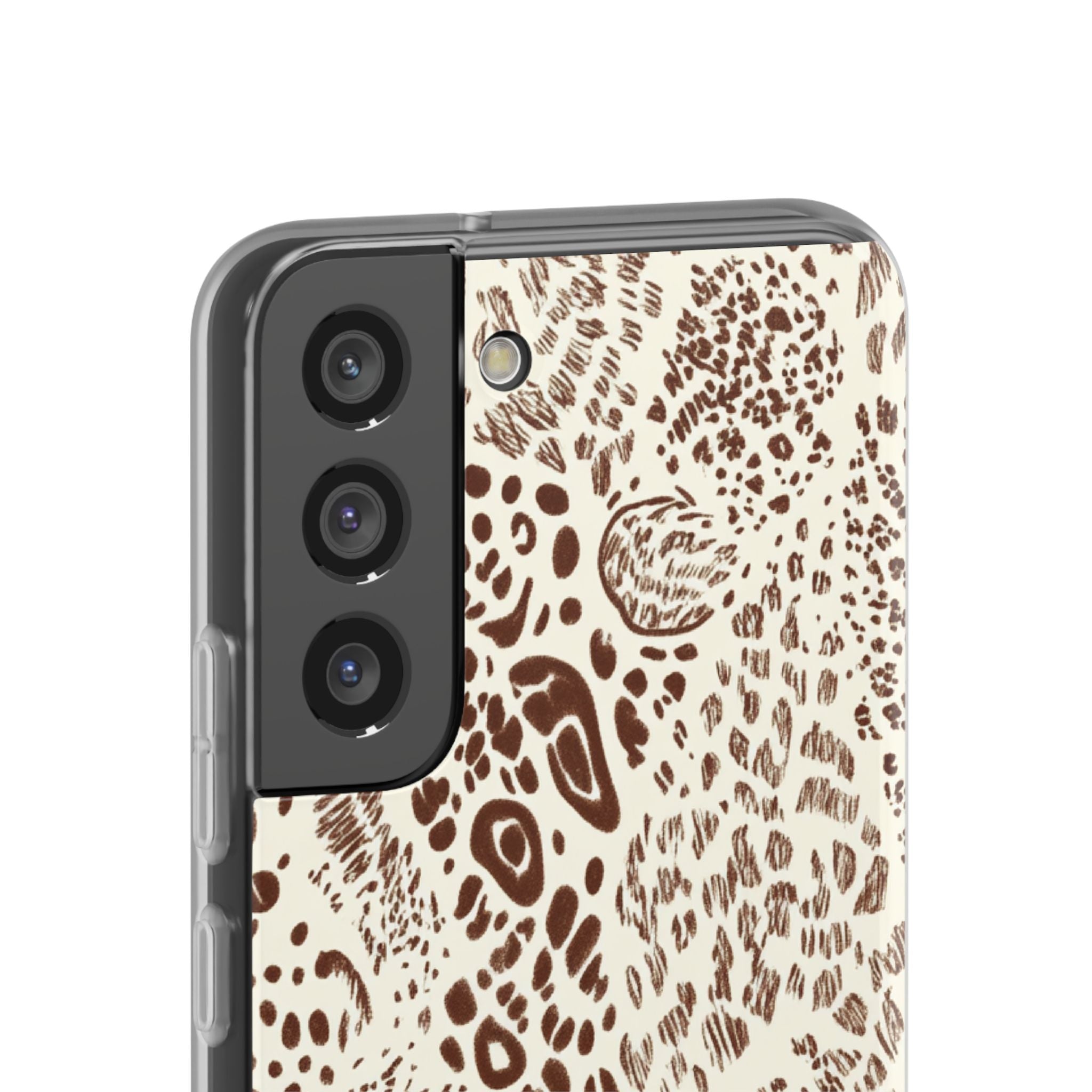 Brown Animal Print Flexi Case, Artsulli - Art is Long, Life is Short, Phone Case, , , , , , ,