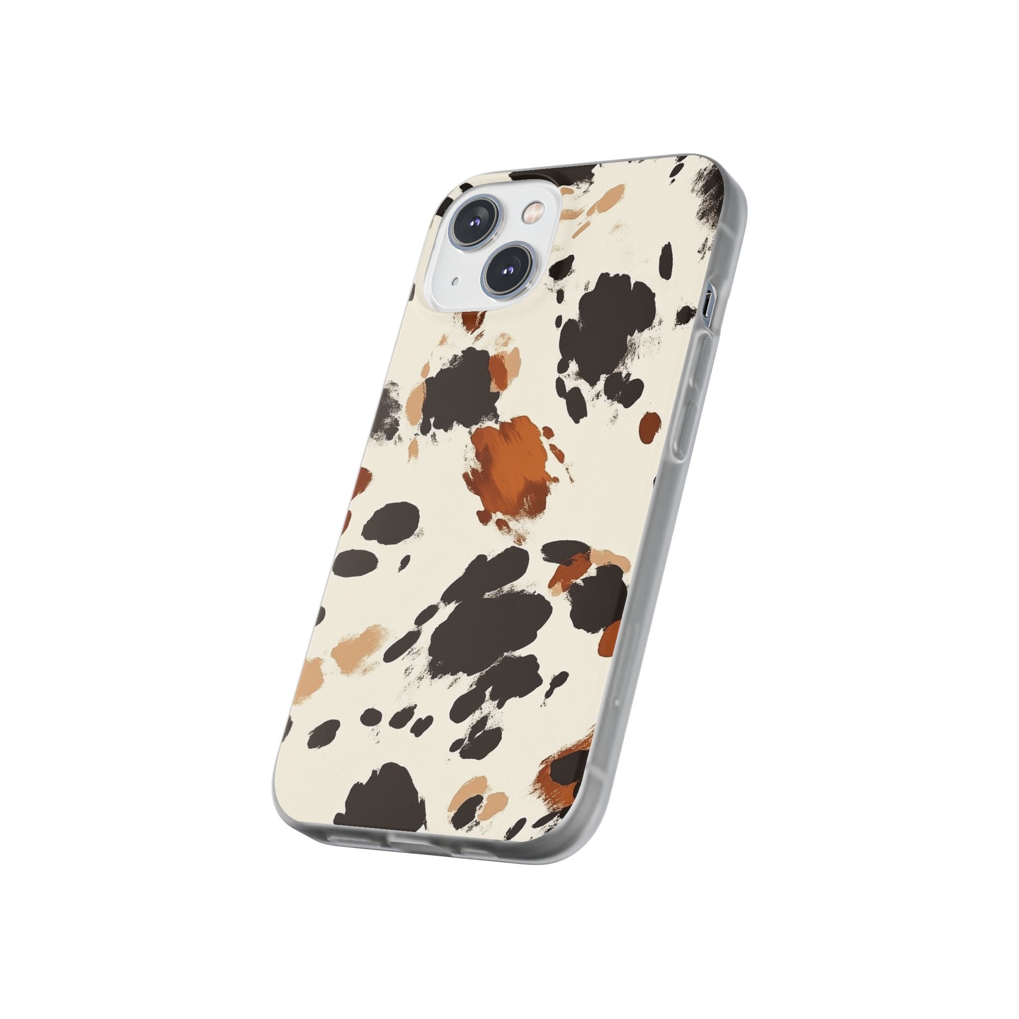 Brown Cow Print Phone Case, Artsulli - Art is Long, Life is Short, Phone Case, , , , , , ,