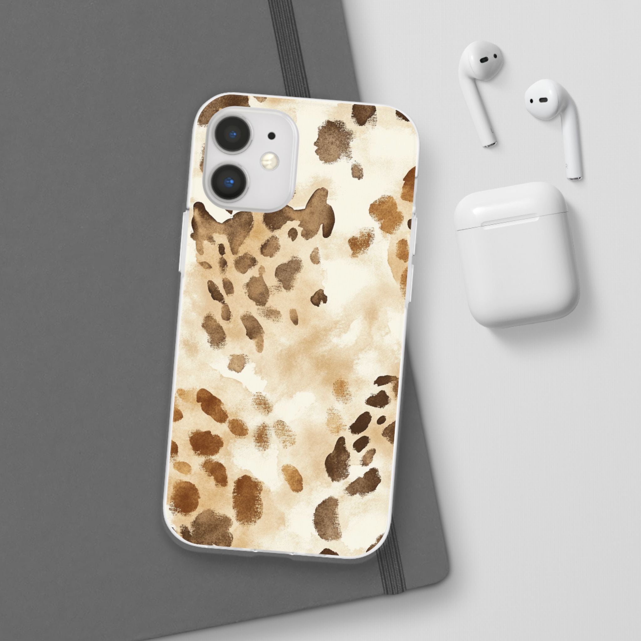 Brown and Beige Watercolor Dalmatian Phone Case, Artsulli - Art is Long, Life is Short, Phone Case, , , , , , ,