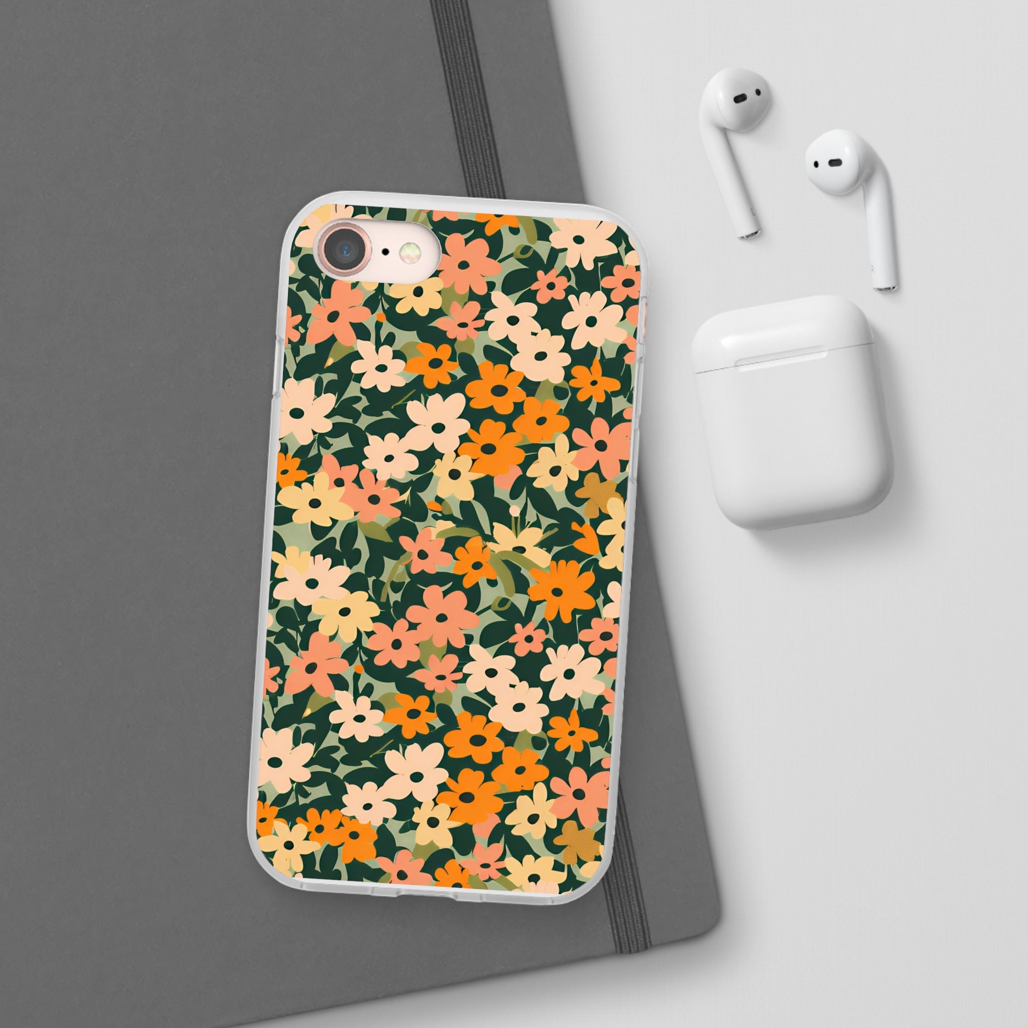 Vibrant Floral Clear Phone Case, Artsulli - Art is Long, Life is Short, Phone Case, , , , , , ,