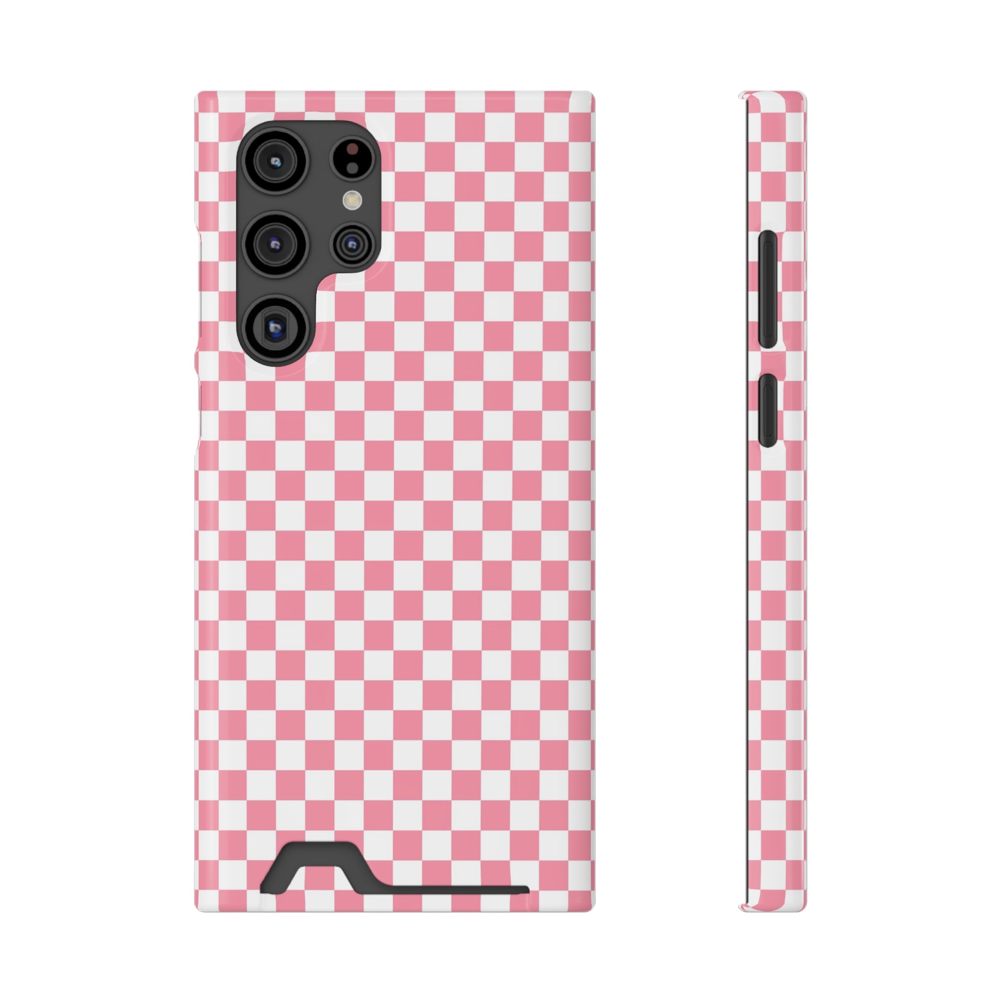 Brigandine Checkered Scene Phone Case With Card Holder, Artsulli - Art is Long, Life is Short, Phone Case, Size, Samsung Galaxy S22 Ultra, Surface, Glossy, Shape, Without gift packaging, 24258143828676081838