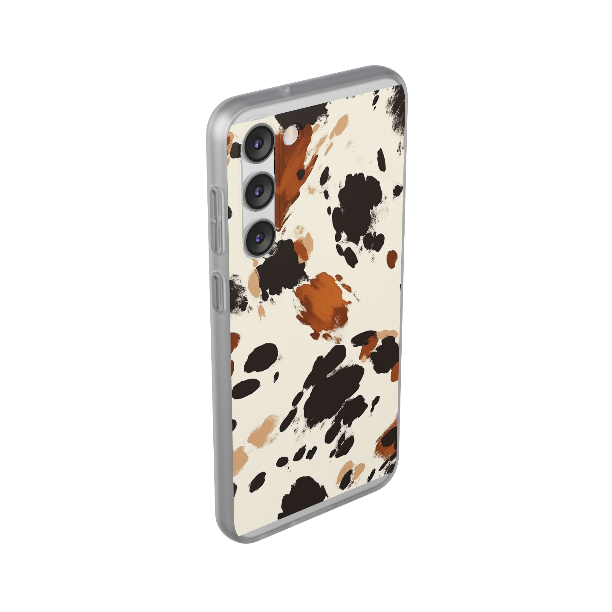 Brown Cow Print Phone Case, Artsulli - Art is Long, Life is Short, Phone Case, , , , , , ,