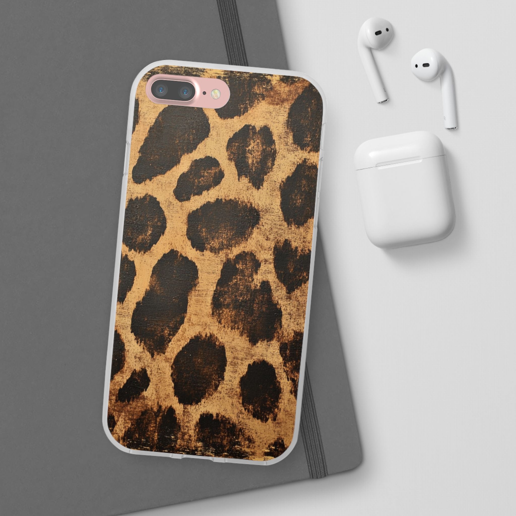 Brown Leopard Print iPhone Case, Artsulli - Art is Long, Life is Short, Phone Case, , , , , , ,