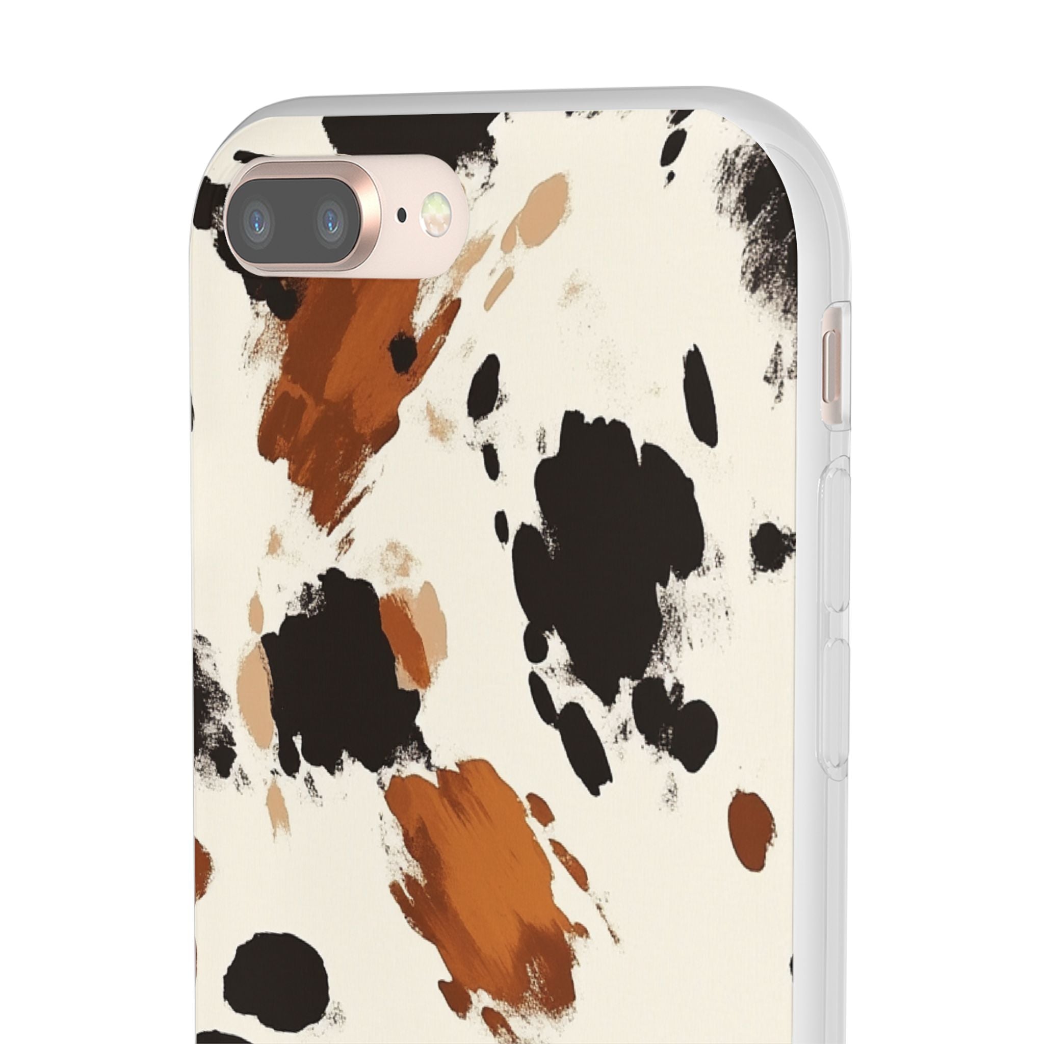 Brown Cow Print Phone Case, Artsulli - Art is Long, Life is Short, Phone Case, , , , , , ,