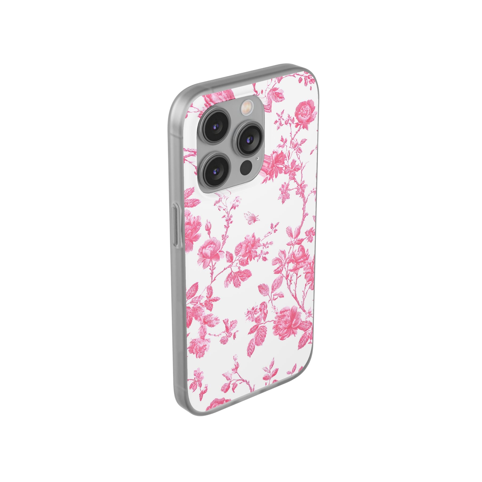 Pink and White Floral iPhone Case