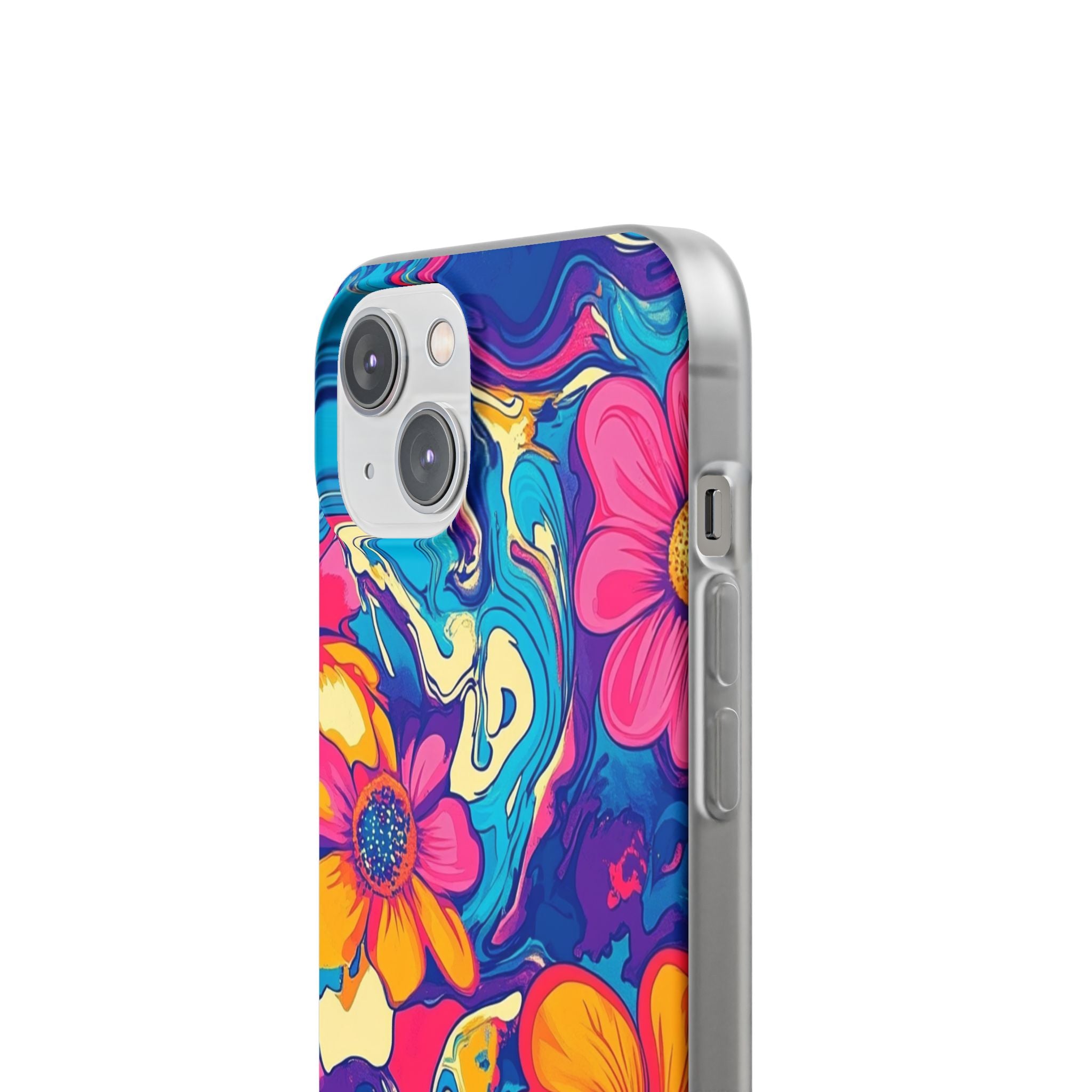 Vibrant Psychedelic Floral Flexi Case, Artsulli - Art is Long, Life is Short, Phone Case, , , , , , ,