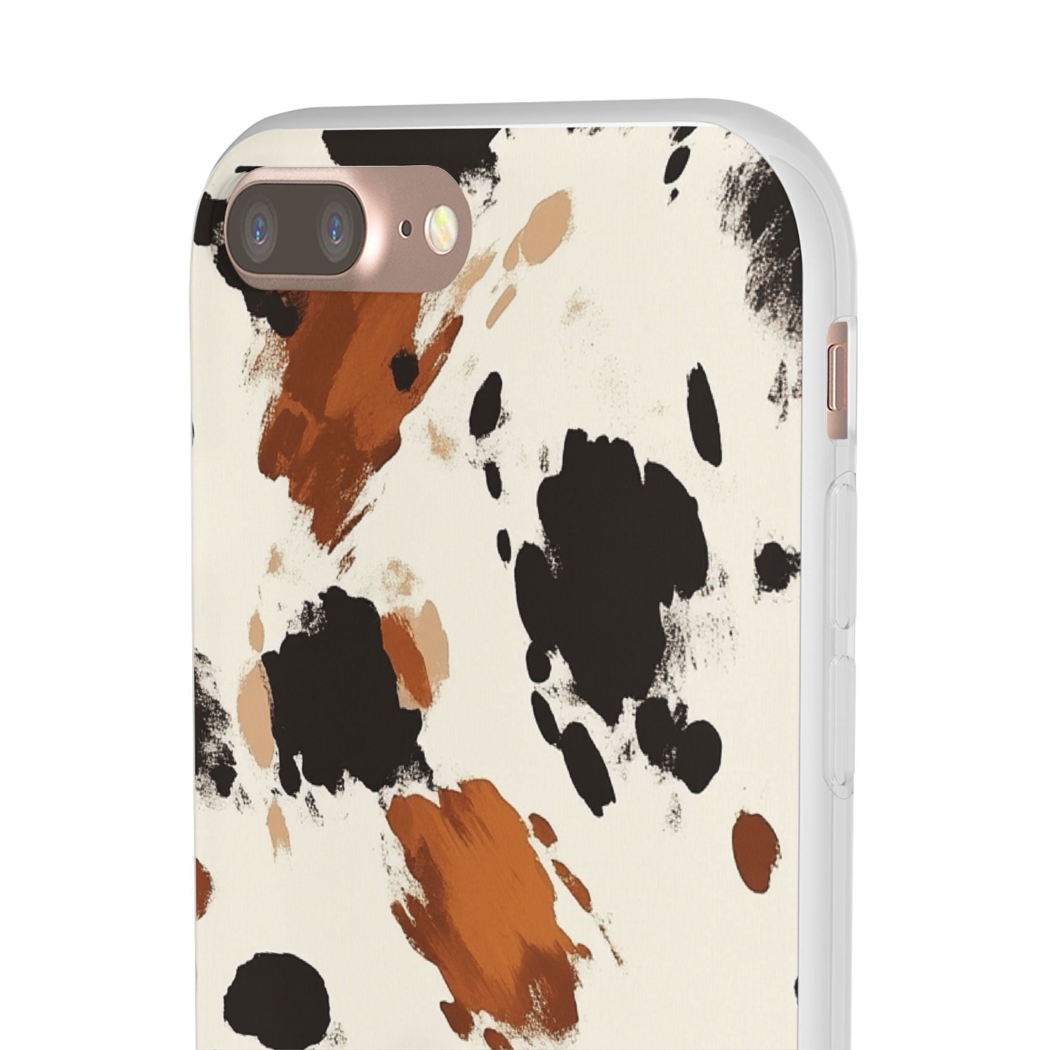 Brown Cow Print Phone Case, Artsulli - Art is Long, Life is Short, Phone Case, , , , , , ,