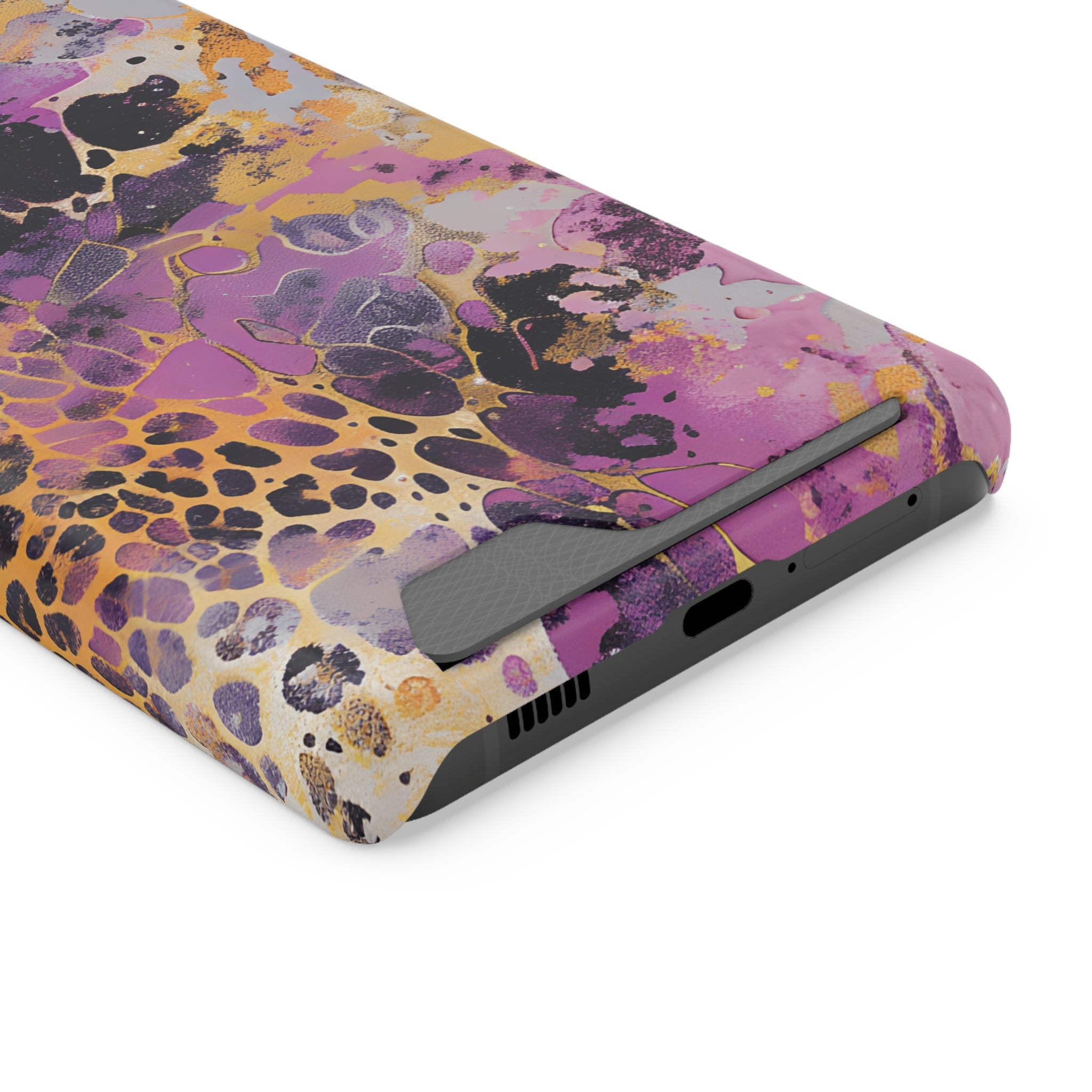 Abstract Marble Leopard Cardholder Case, Artsulli - Art is Long, Life is Short, Phone Case, , , , , , ,
