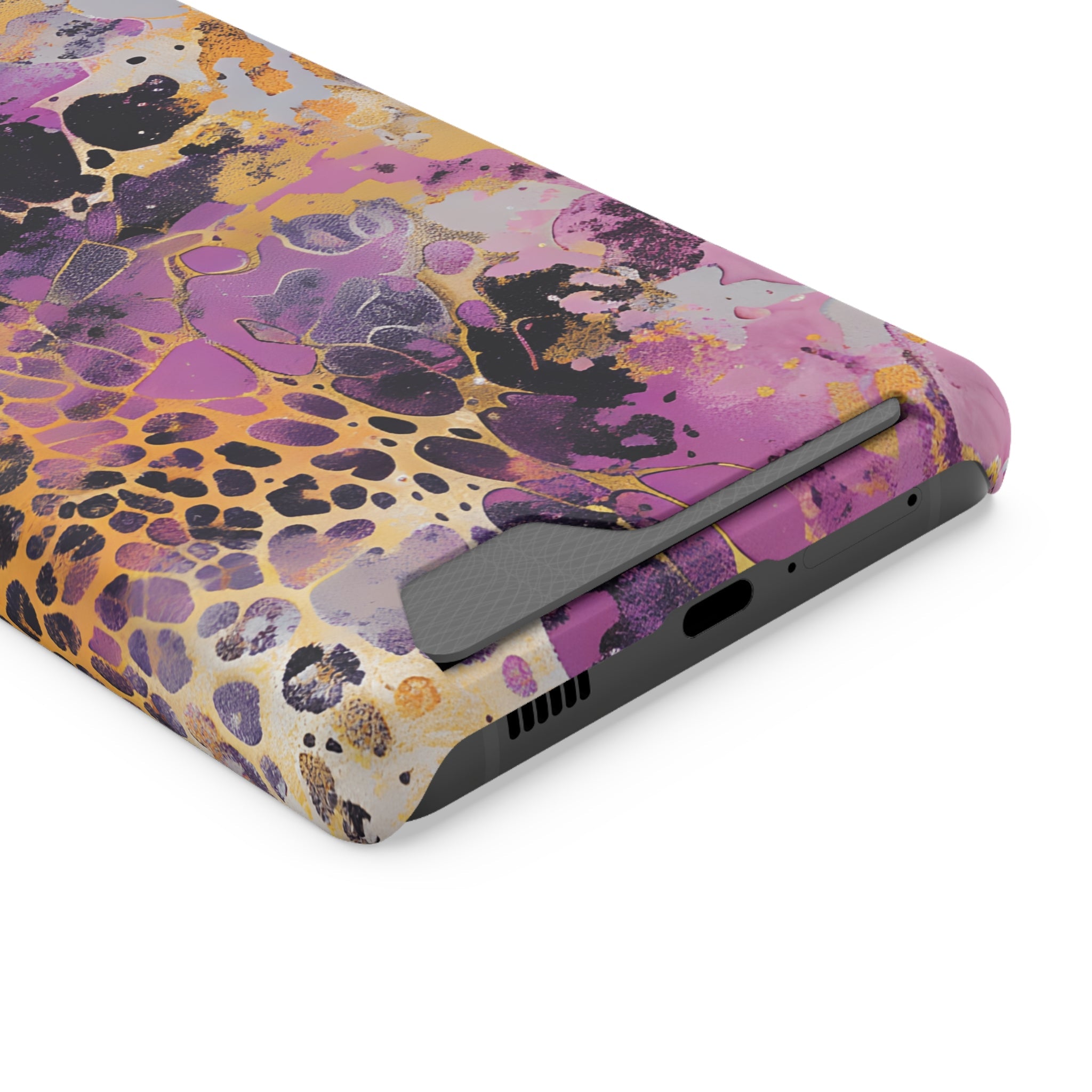 Abstract Marble Leopard Cardholder Case, Artsulli - Art is Long, Life is Short, Phone Case, , , , , , ,