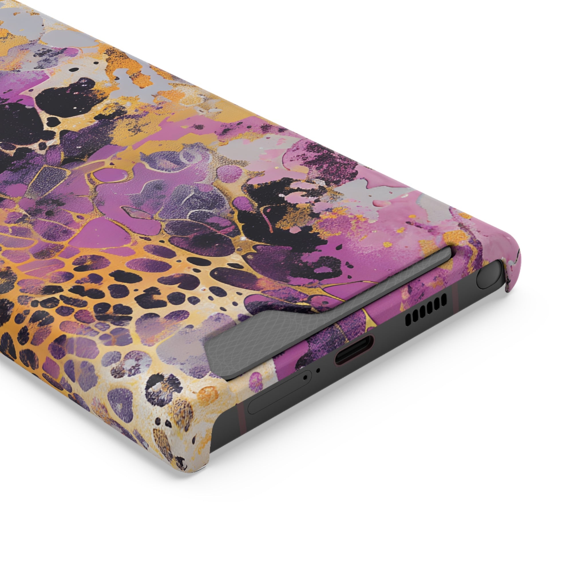 Abstract Marble Leopard Cardholder Case, Artsulli - Art is Long, Life is Short, Phone Case, , , , , , ,