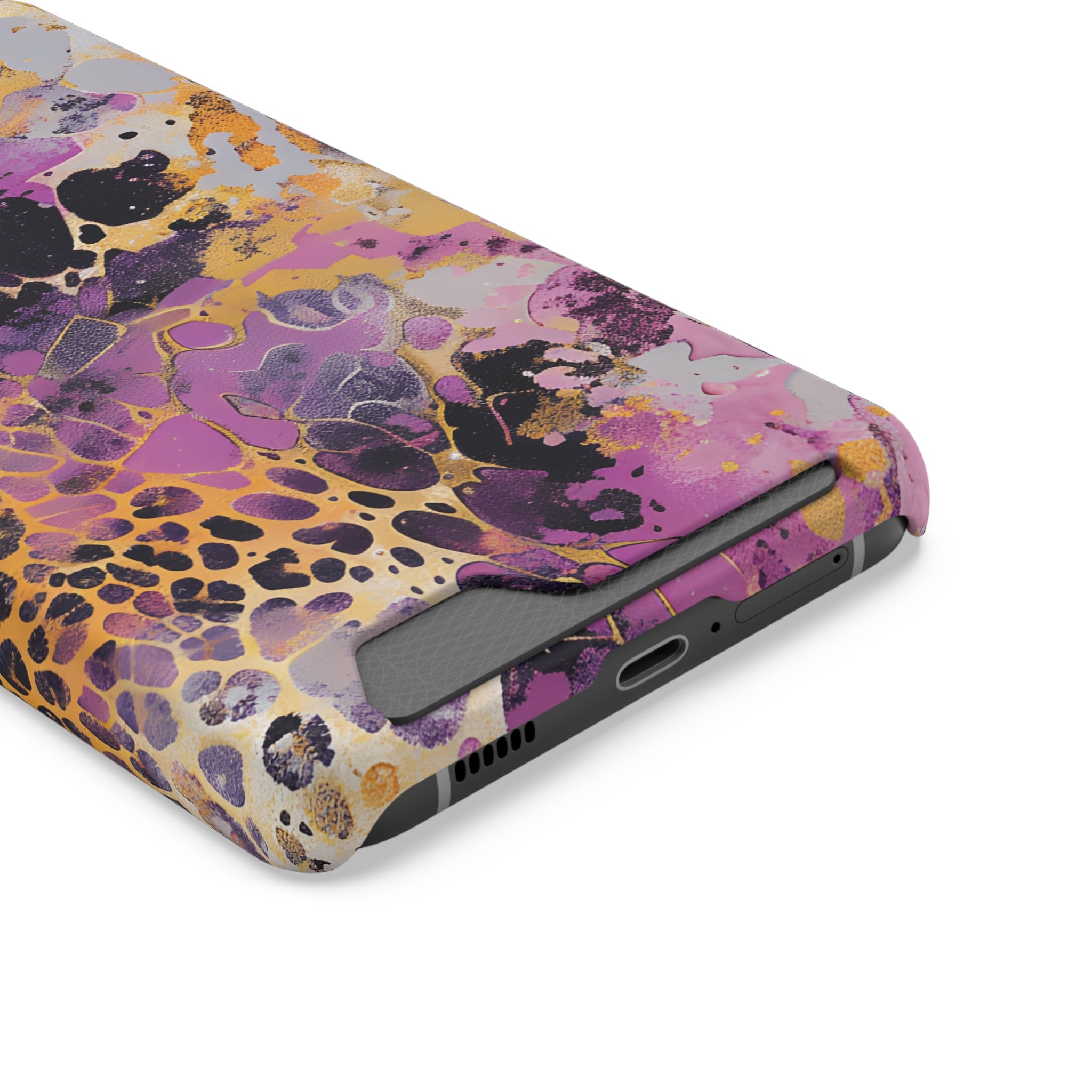 Abstract Marble Leopard Cardholder Case, Artsulli - Art is Long, Life is Short, Phone Case, , , , , , ,