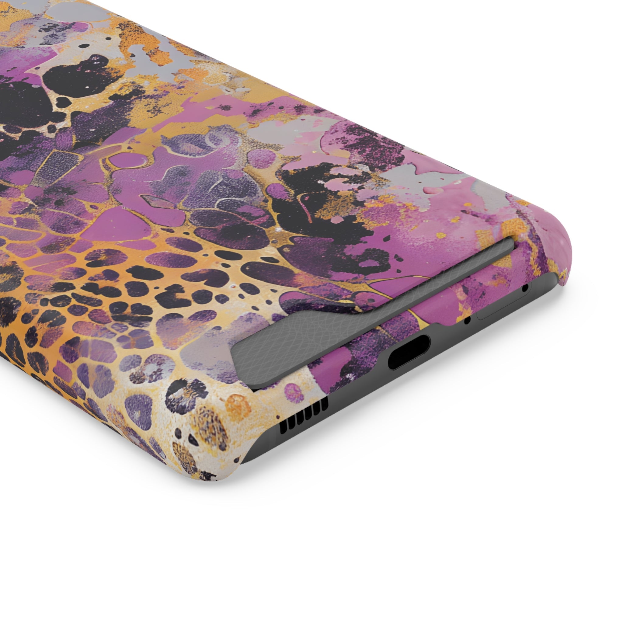 Abstract Marble Leopard Cardholder Case, Artsulli - Art is Long, Life is Short, Phone Case, , , , , , ,