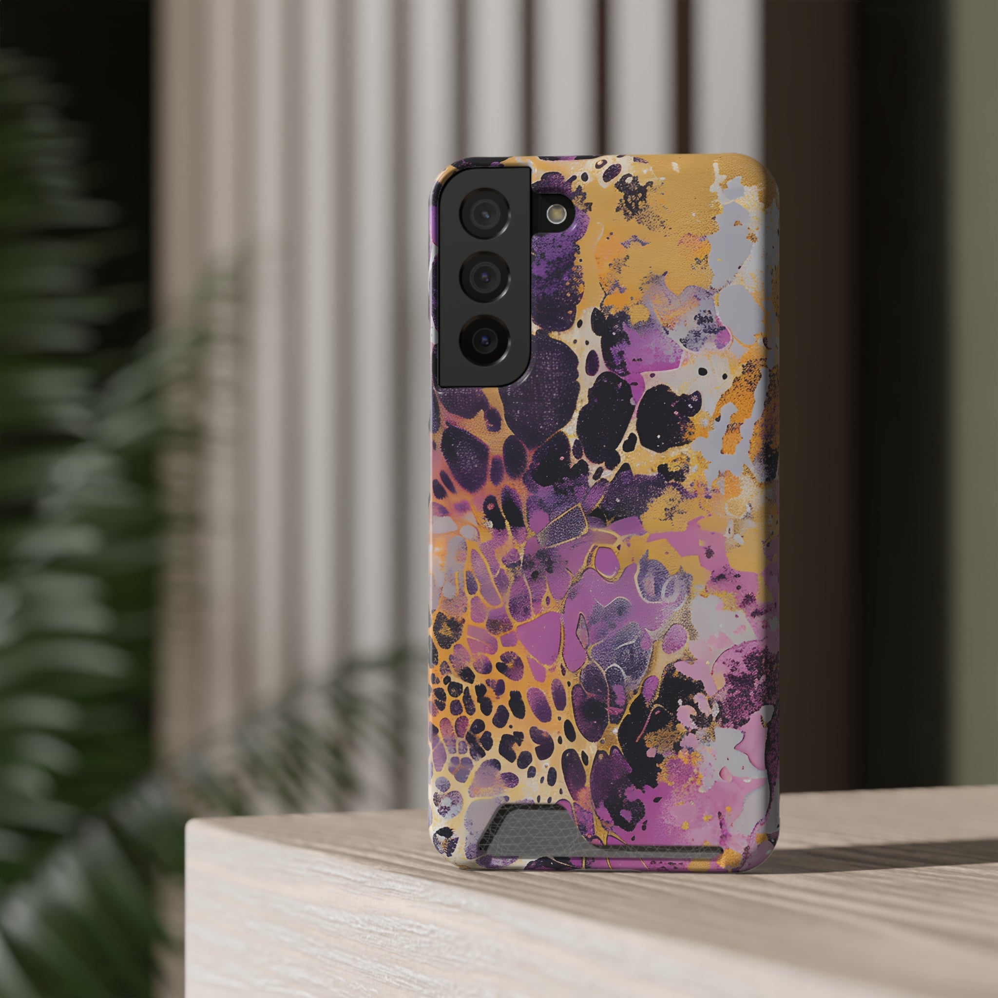 Abstract Marble Leopard Cardholder Case, Artsulli - Art is Long, Life is Short, Phone Case, , , , , , ,