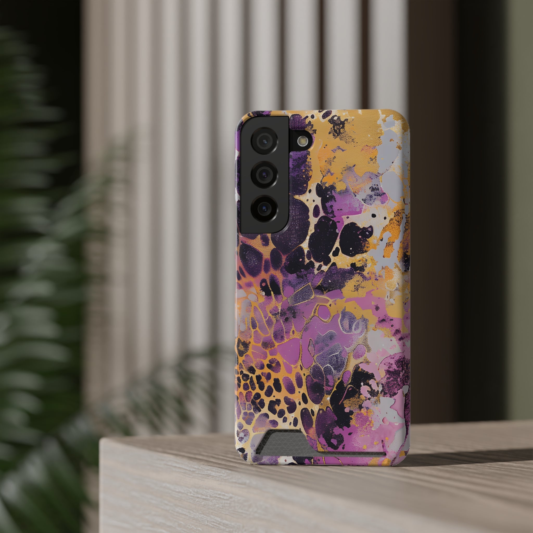 Abstract Marble Leopard Cardholder Case, Artsulli - Art is Long, Life is Short, Phone Case, , , , , , ,