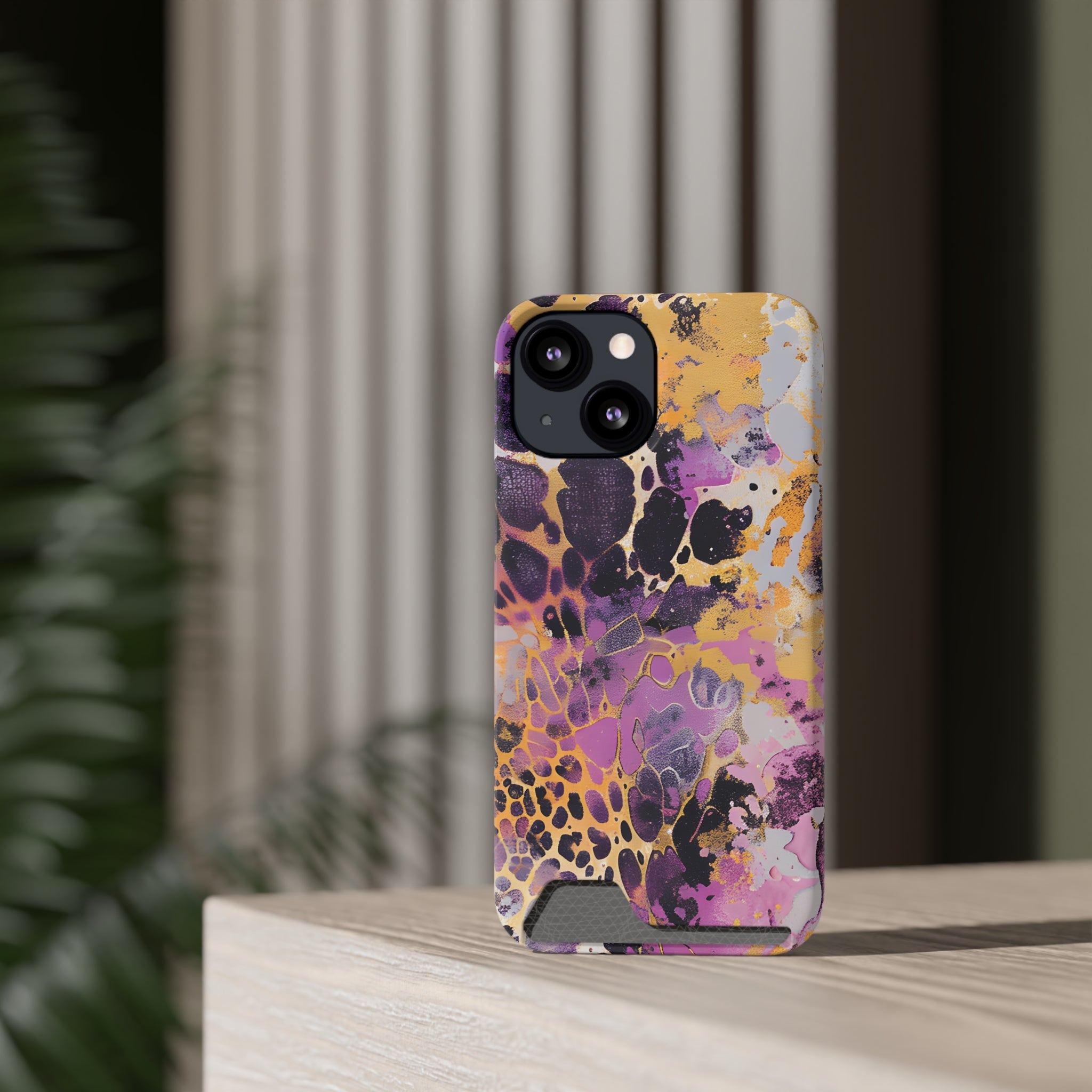 Abstract Marble Leopard Cardholder Case, Artsulli - Art is Long, Life is Short, Phone Case, , , , , , ,